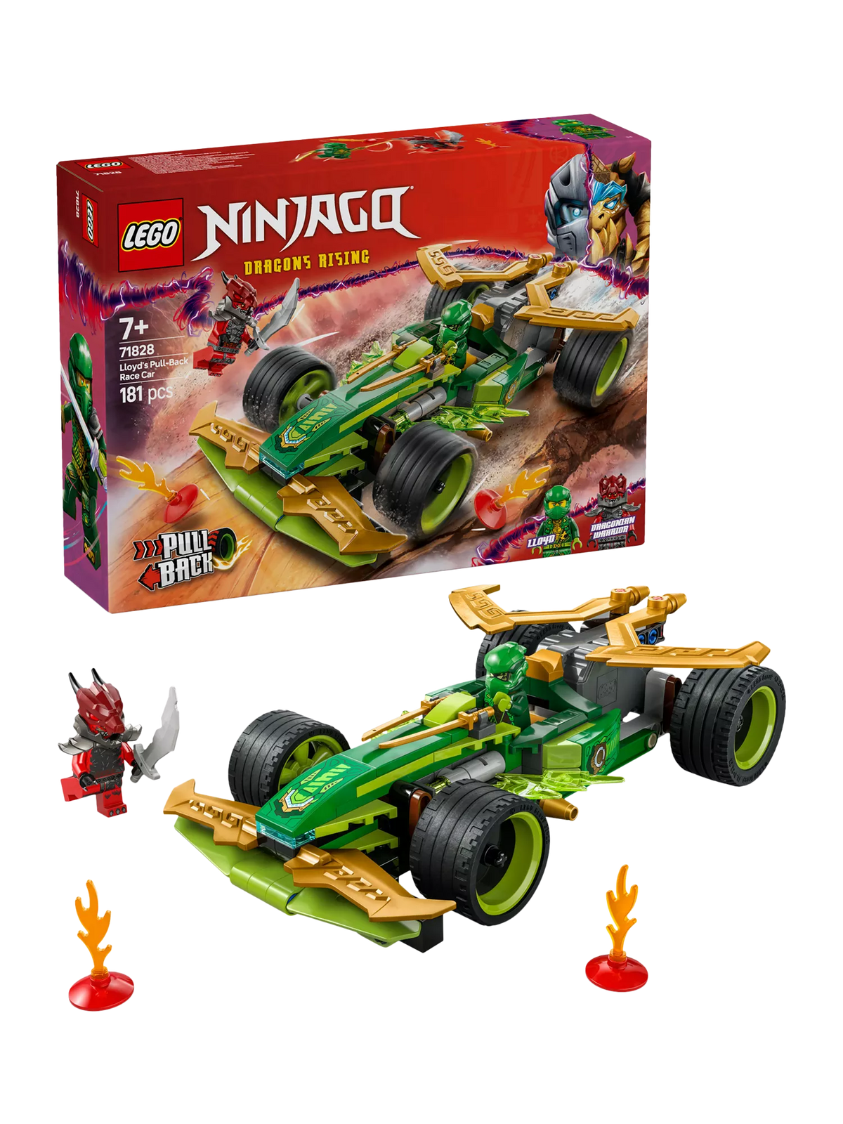 LEGO Ninjago Lloyd's pull-back race car toy, UK version