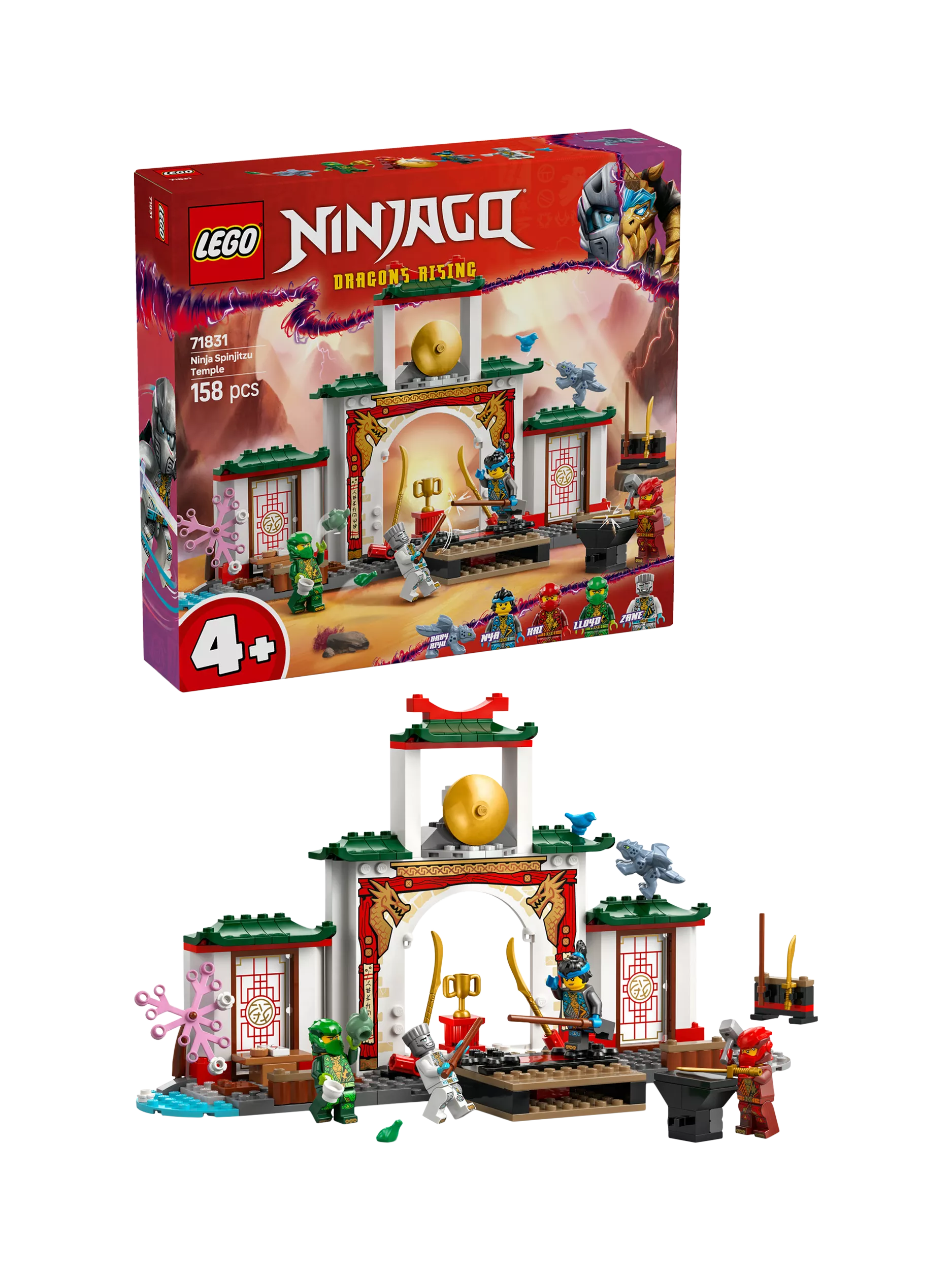 LEGO NINJAGO Spinjitzu Temple dragon toy playset, UK version