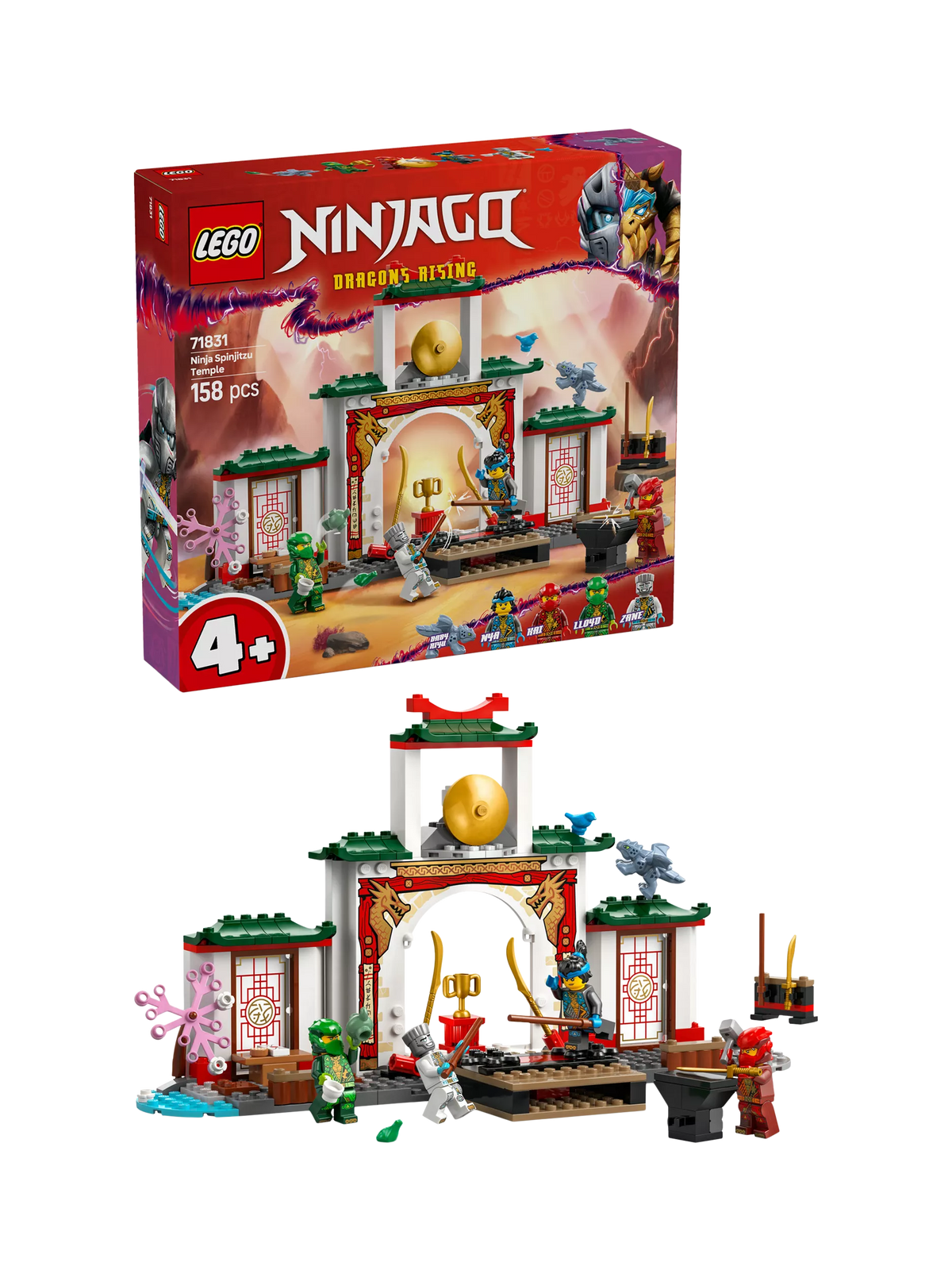 LEGO NINJAGO Spinjitzu Temple dragon toy playset, UK version