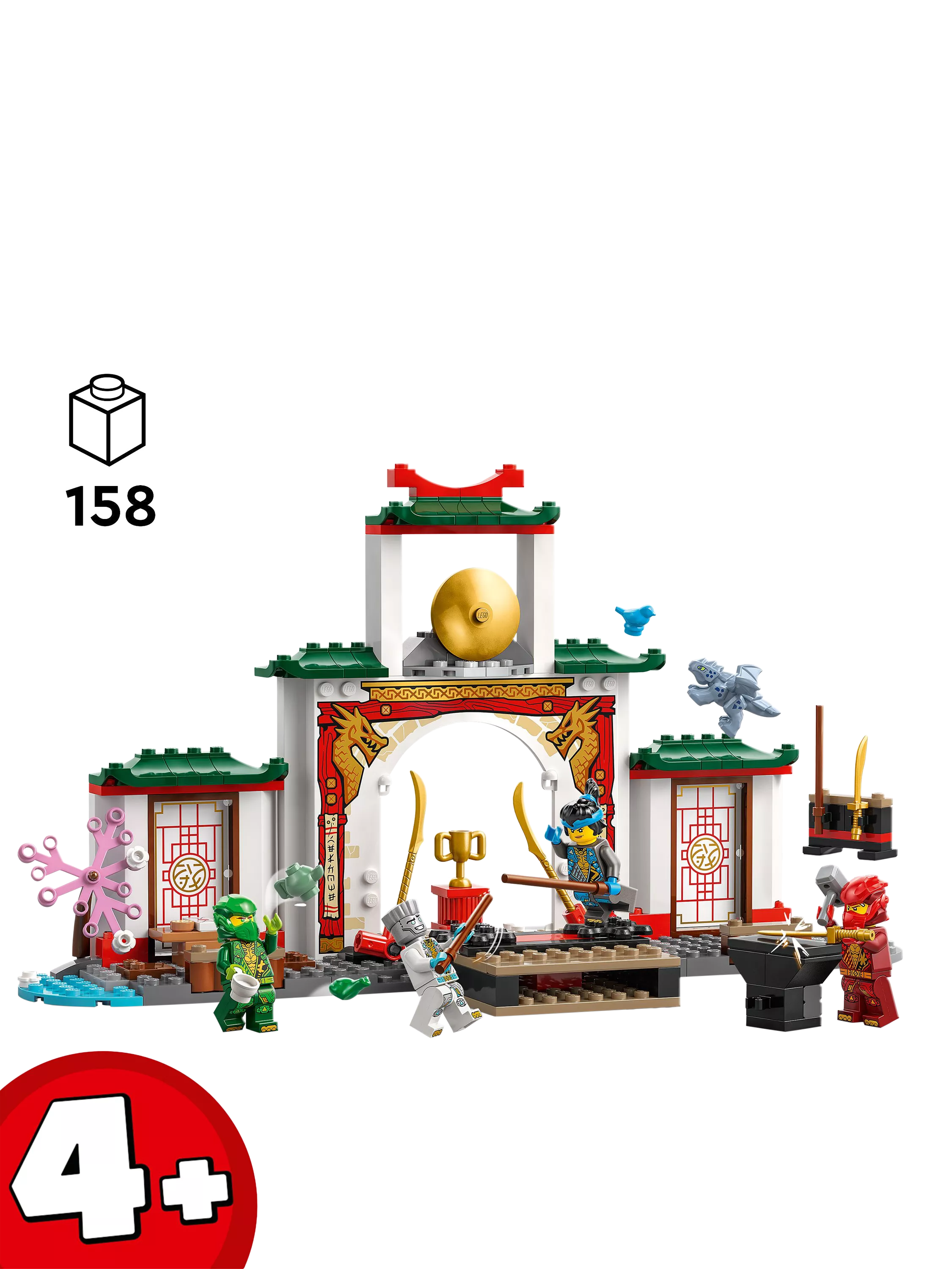LEGO NINJAGO Spinjitzu Temple dragon toy playset, UK version