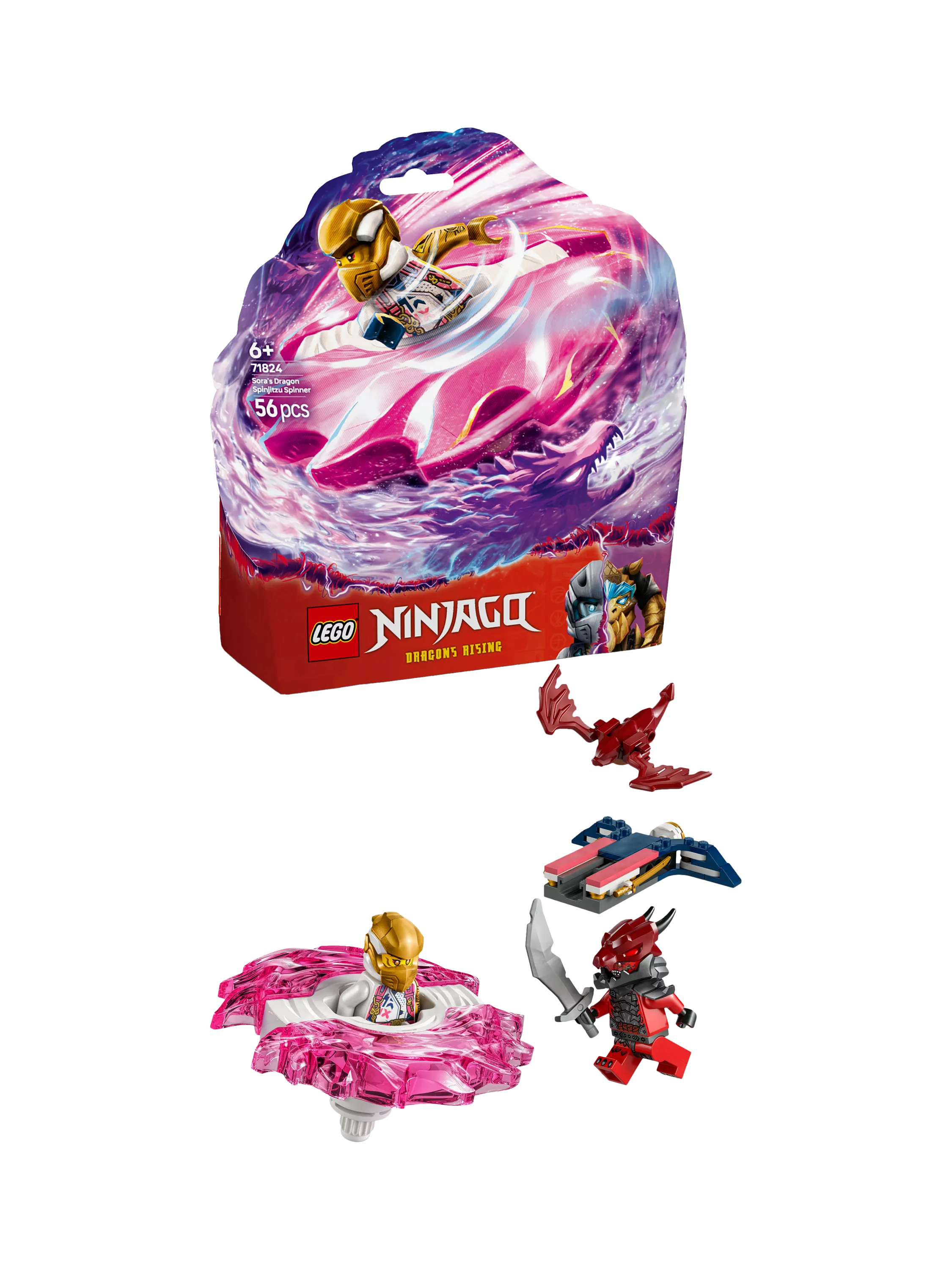 LEGO NINJAGO Sora's Dragon Spinjitzu Spinner toy 56 pieces - British product