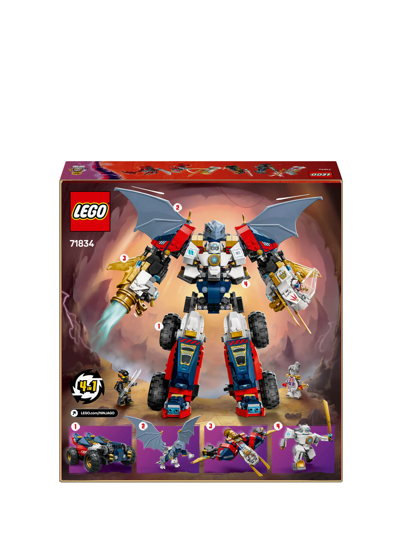 LEGO NINJAGO Dragons Rising Zane's Ultra Combiner Mech building set, UK version