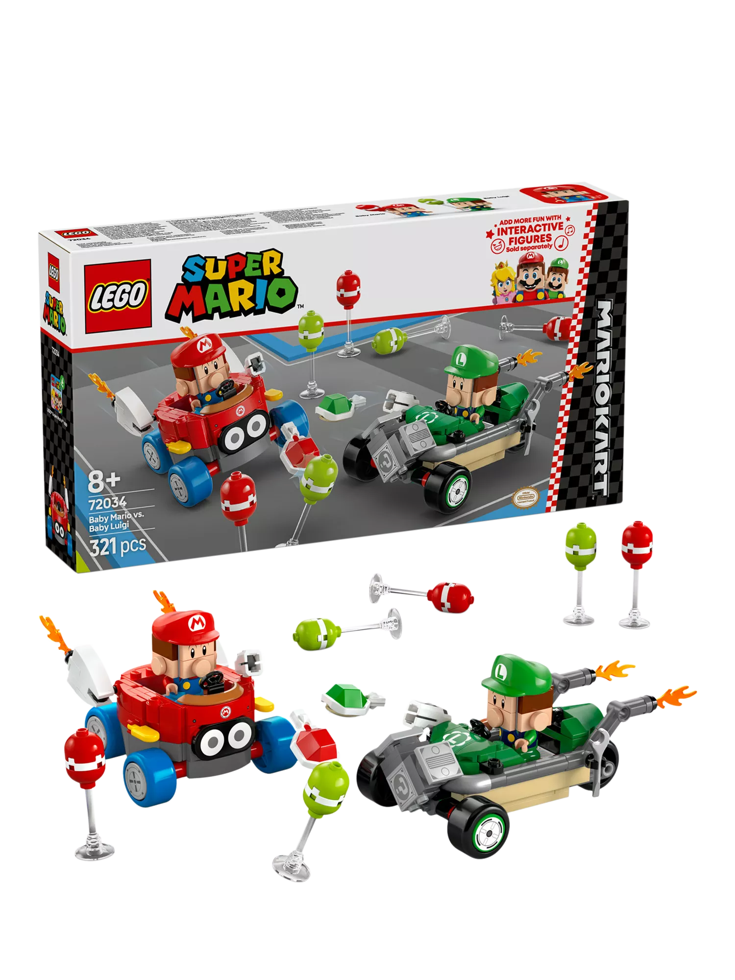 Lego Mario Kart Baby Mario vs Baby Luigi playset, UK version