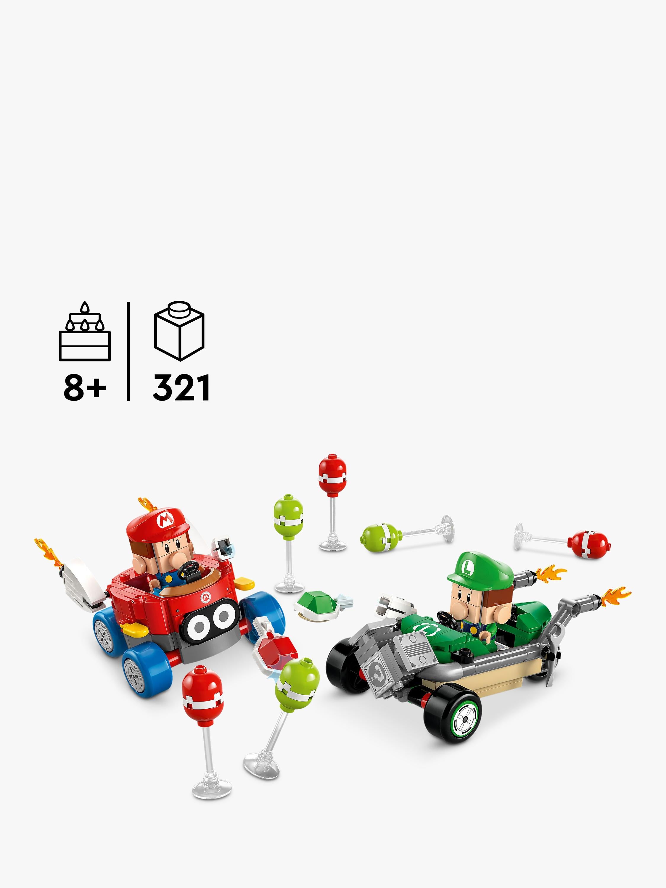 Lego Mario Kart Baby Mario vs Baby Luigi playset, UK version