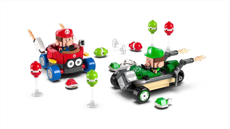 Lego Mario Kart Baby Mario vs Baby Luigi playset, UK version