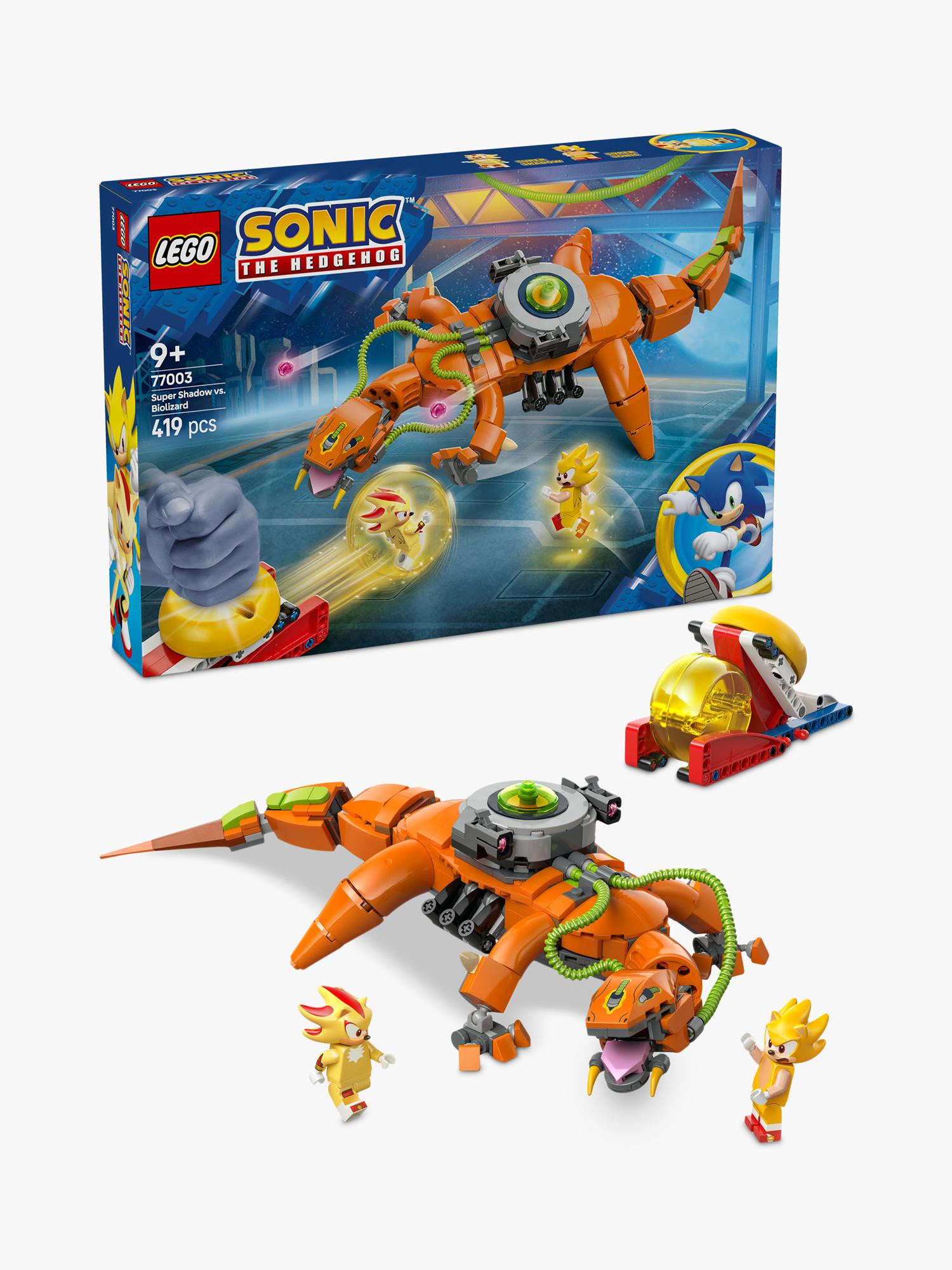 LEGO Sonic the Hedgehog Super Shadow vs. Biolizard building toy set, UK version