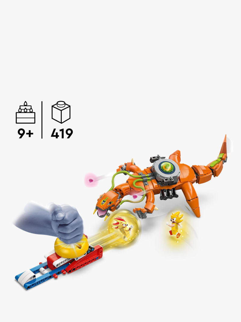 LEGO Sonic the Hedgehog Super Shadow vs. Biolizard building toy set, UK version