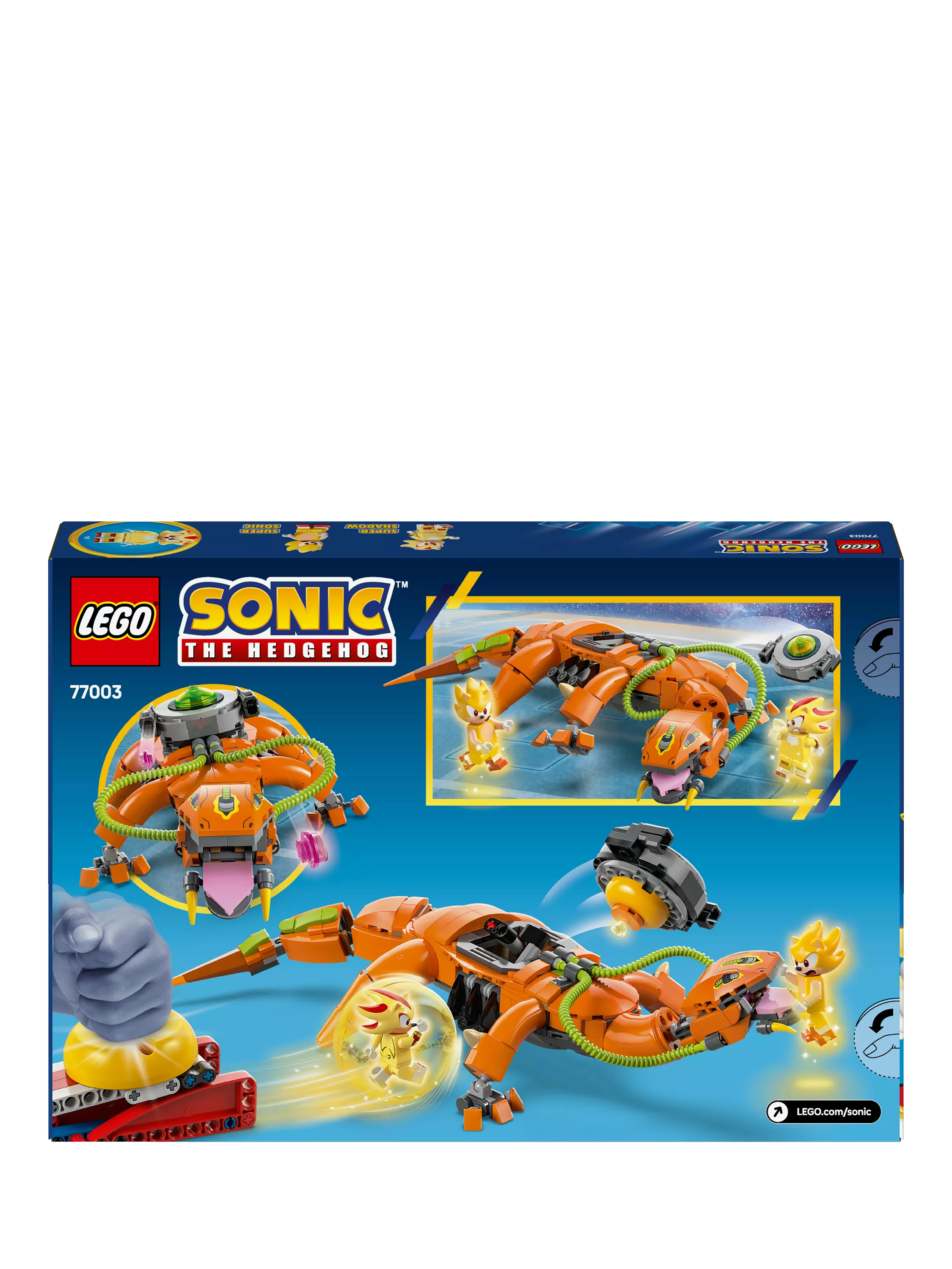 LEGO Sonic the Hedgehog Super Shadow vs. Biolizard building toy set, UK version