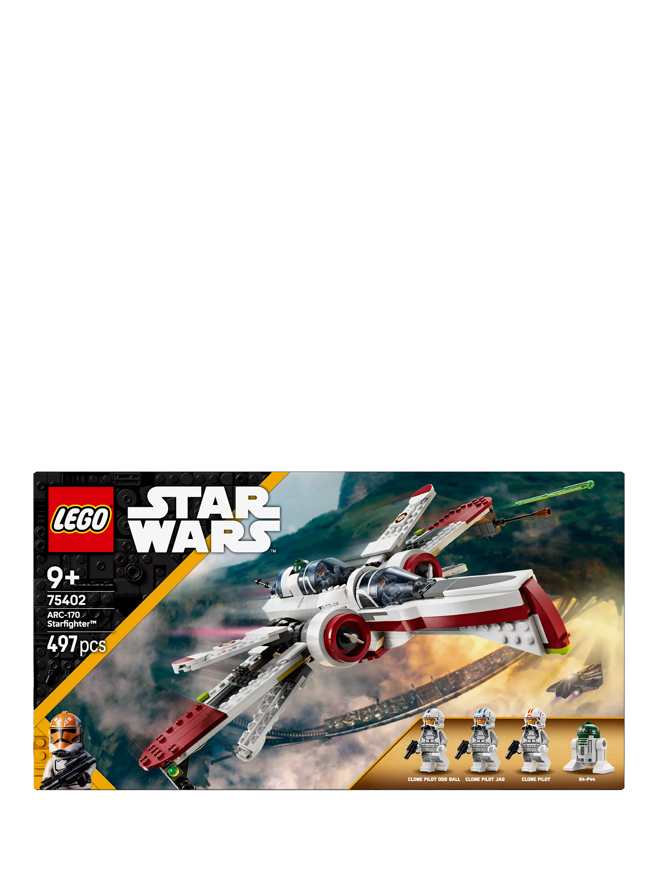 LEGO Star Wars ARC-170 Starfighter building toy set, UK version
