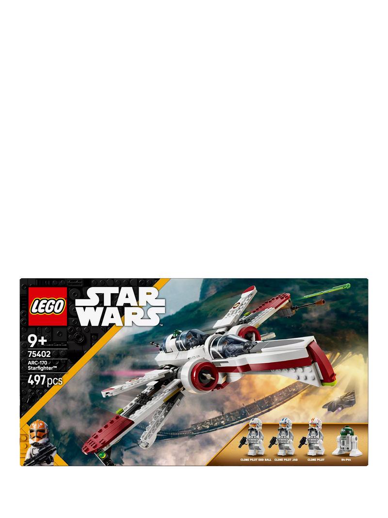 LEGO Star Wars ARC-170 Starfighter building toy set, UK version