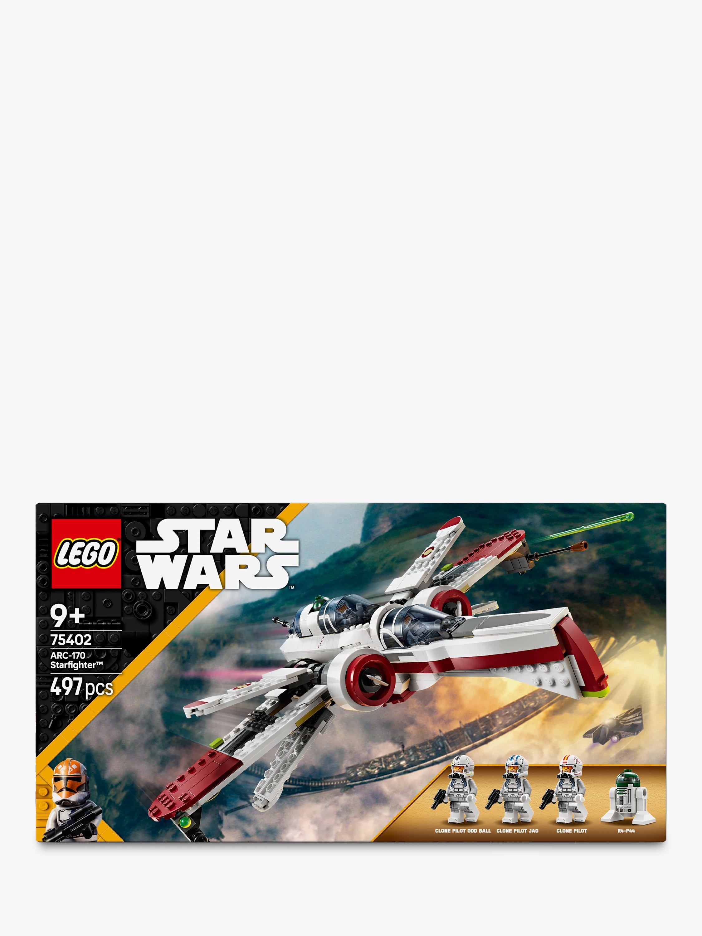 LEGO Star Wars ARC-170 Starfighter building toy set, UK version