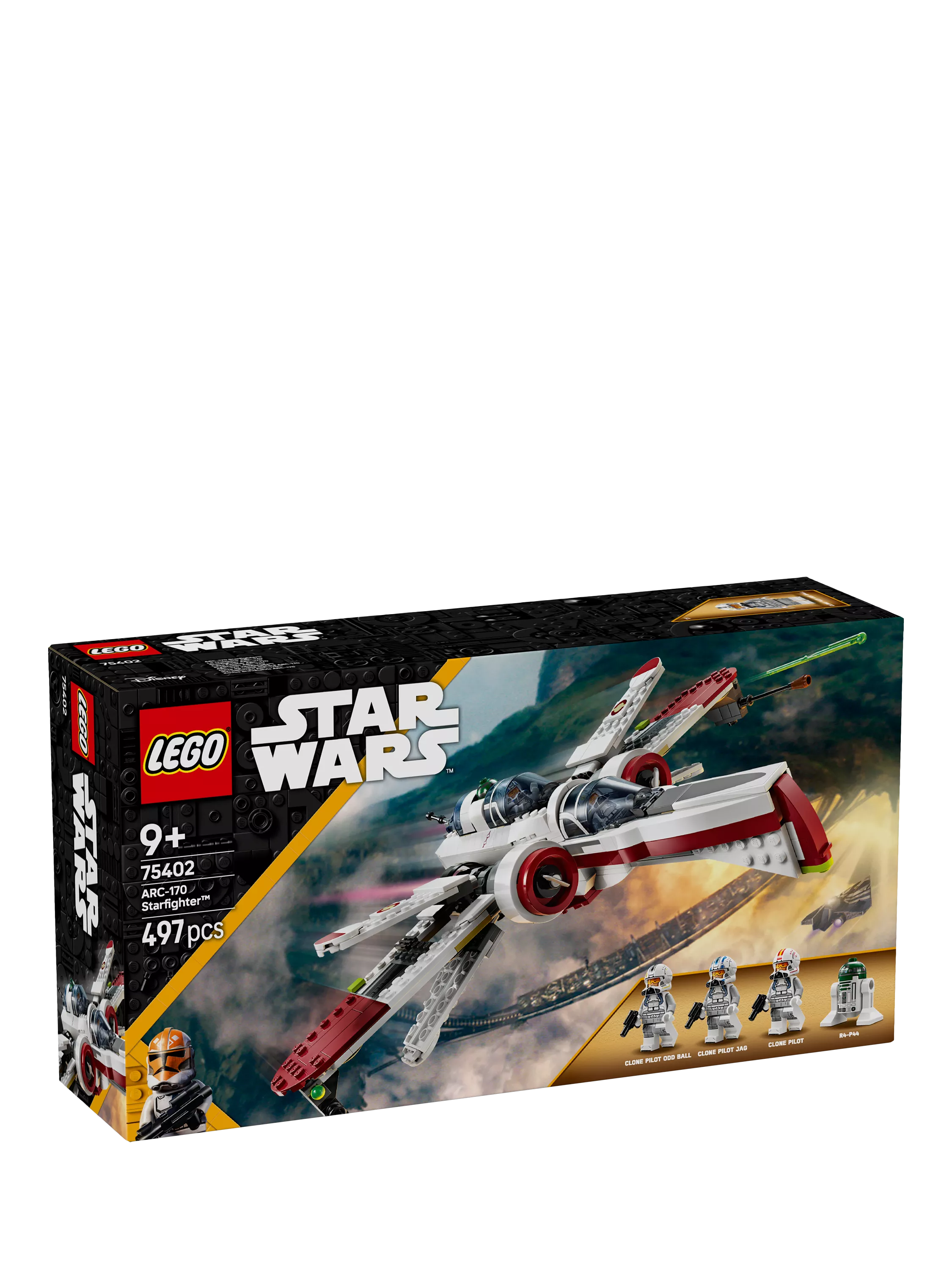 LEGO Star Wars ARC-170 Starfighter building toy set, UK version