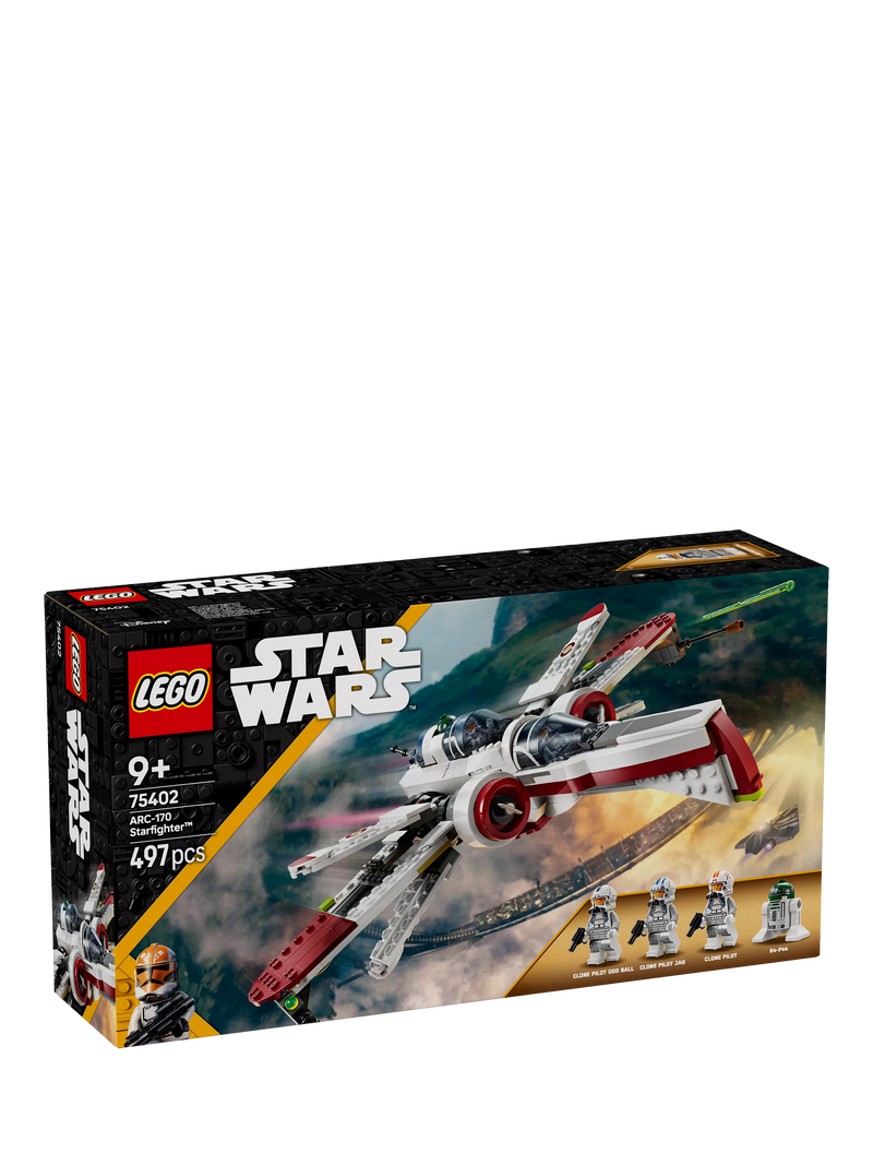 LEGO Star Wars ARC-170 Starfighter building toy set, UK version