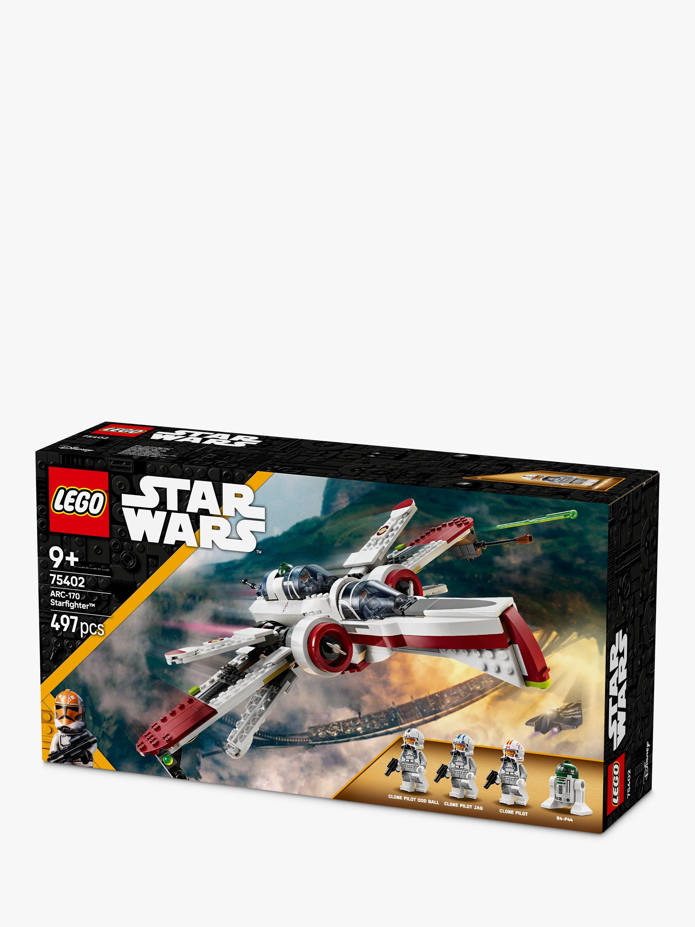 LEGO Star Wars ARC-170 Starfighter building toy set, UK version