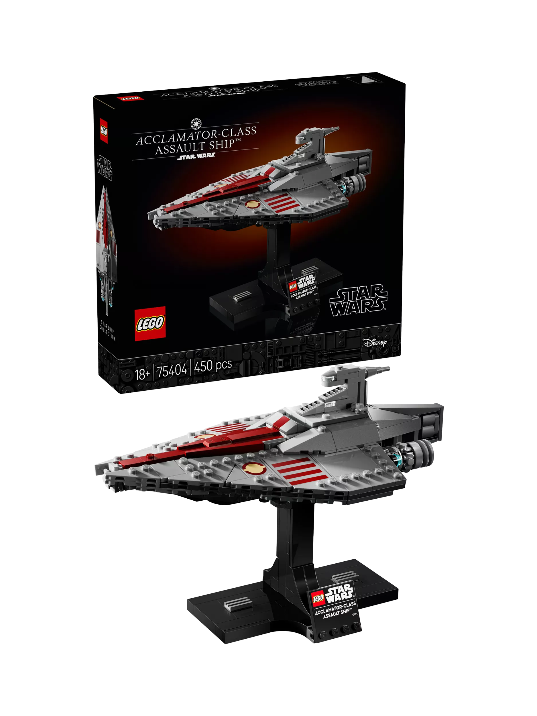 LEGO Star Wars Acclamator Assault Ship model 450 pieces, imported from the UK