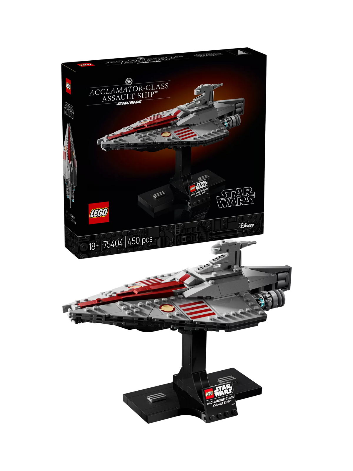 LEGO Star Wars Acclamator Assault Ship model 450 pieces, imported from the UK