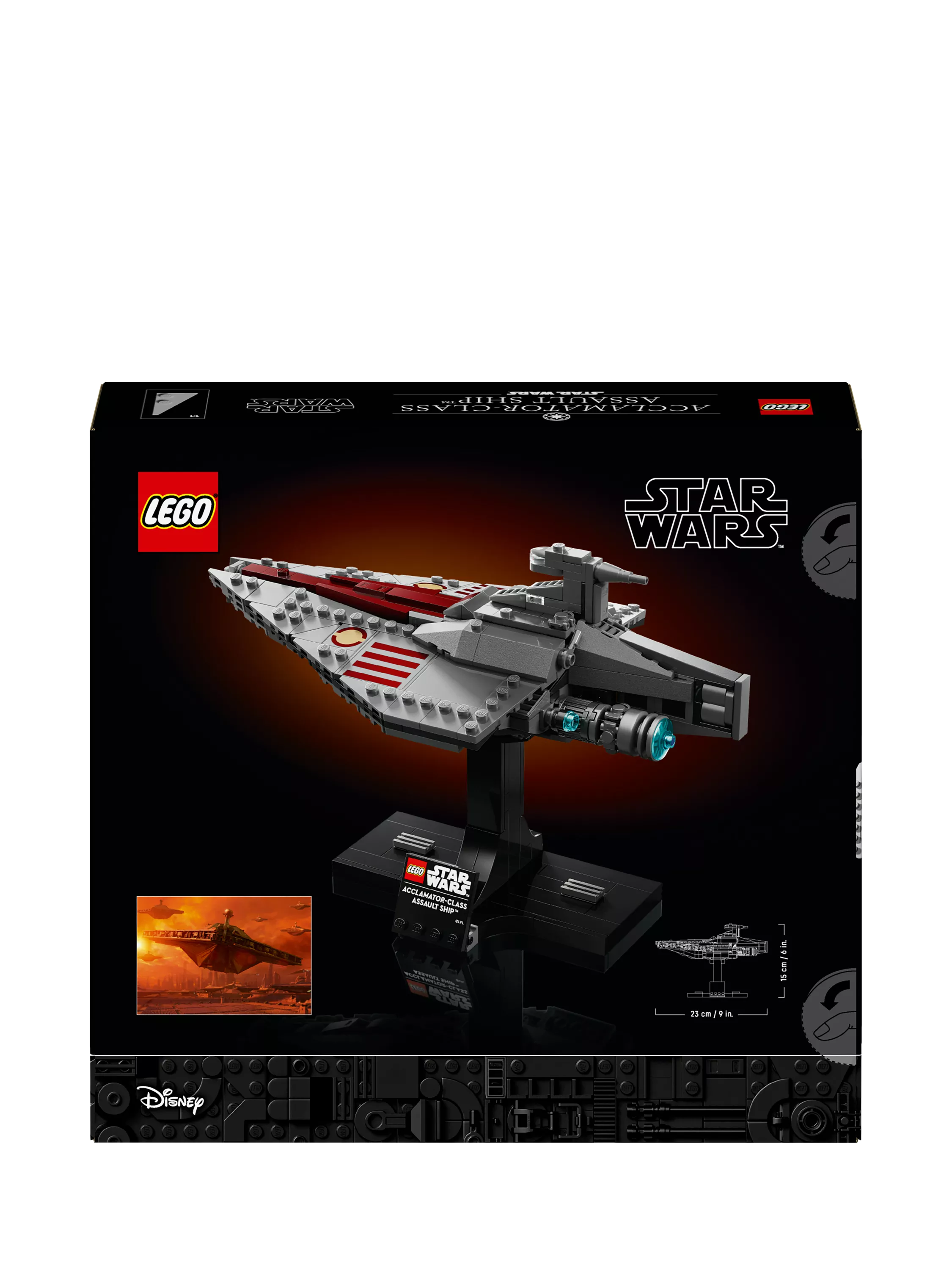 LEGO Star Wars Acclamator Assault Ship model 450 pieces, imported from the UK