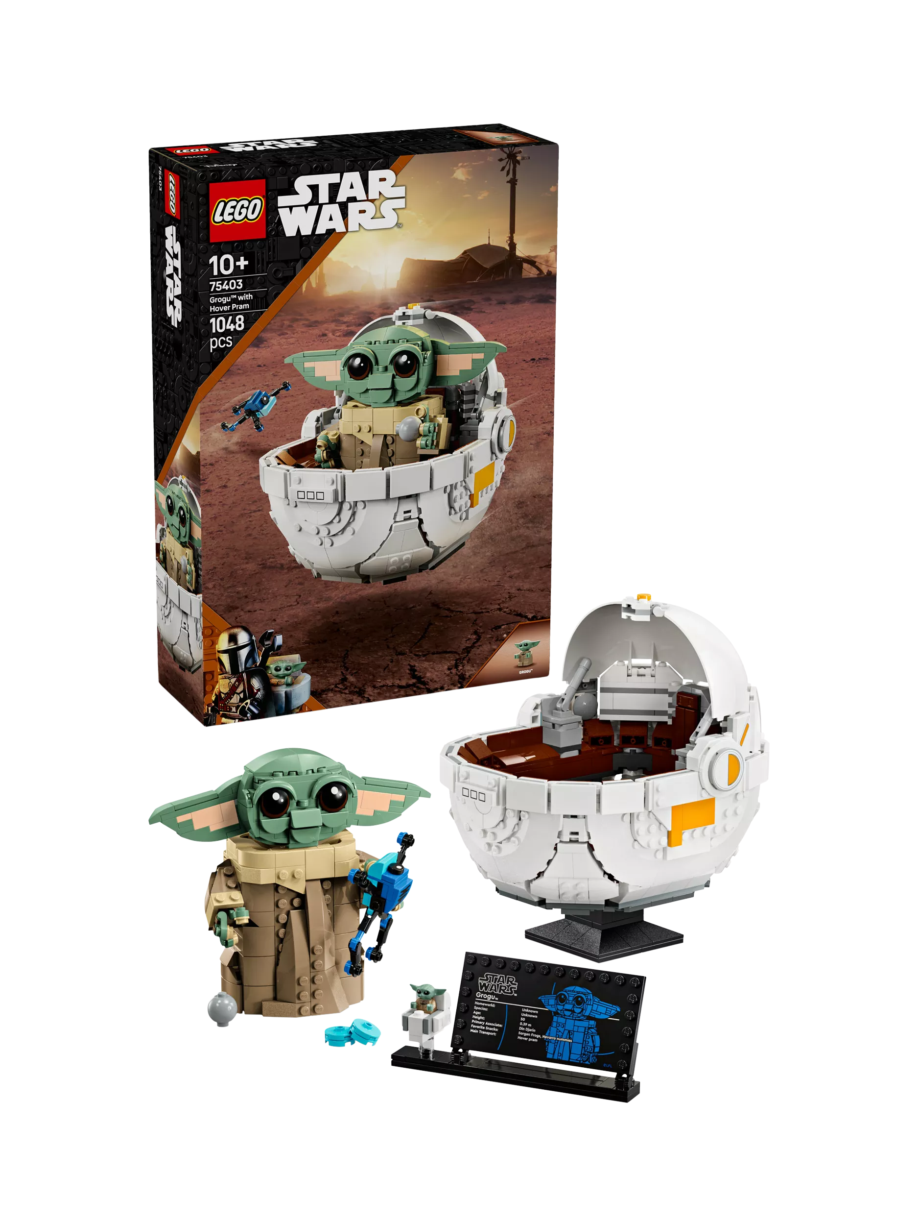 LEGO Star Wars Grogu with hover pram building toy - British product