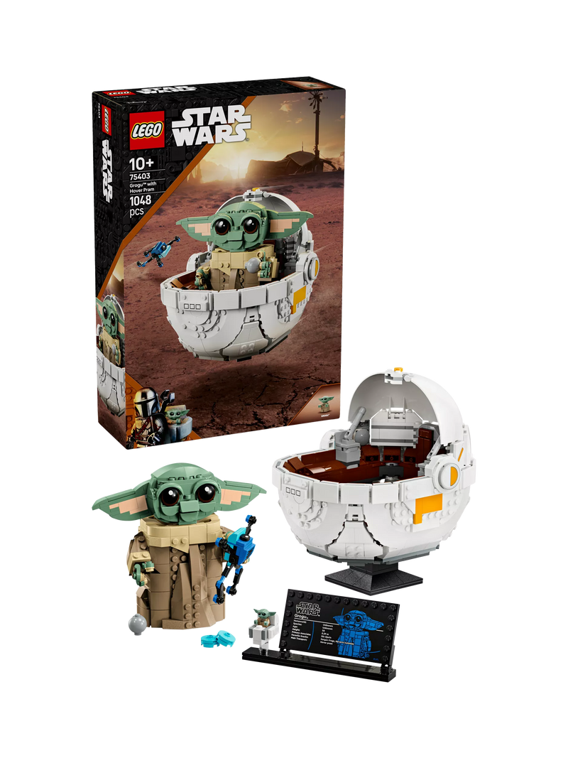 LEGO Star Wars Grogu with hover pram building toy - British product