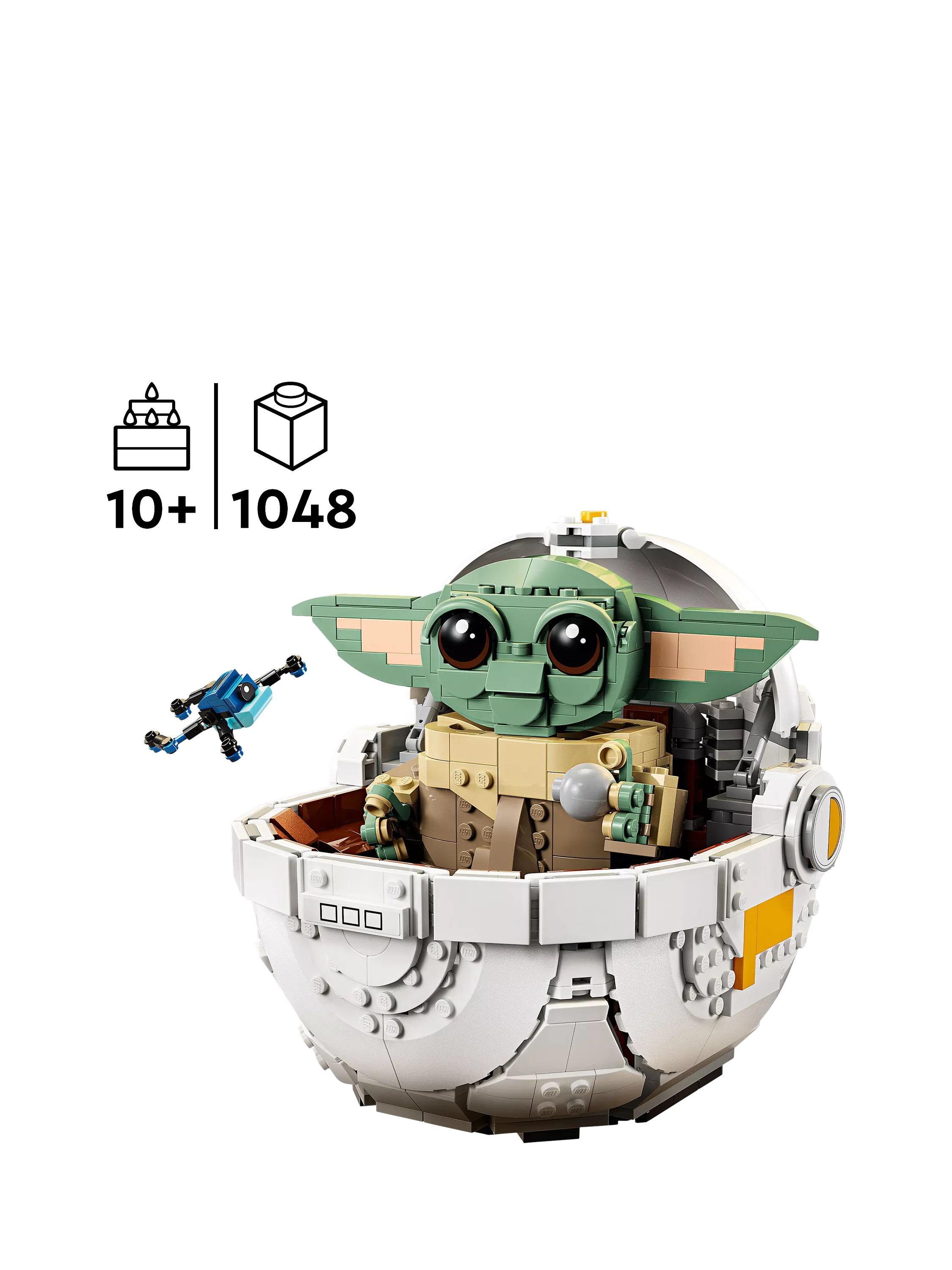 LEGO Star Wars Grogu with hover pram building toy - British product