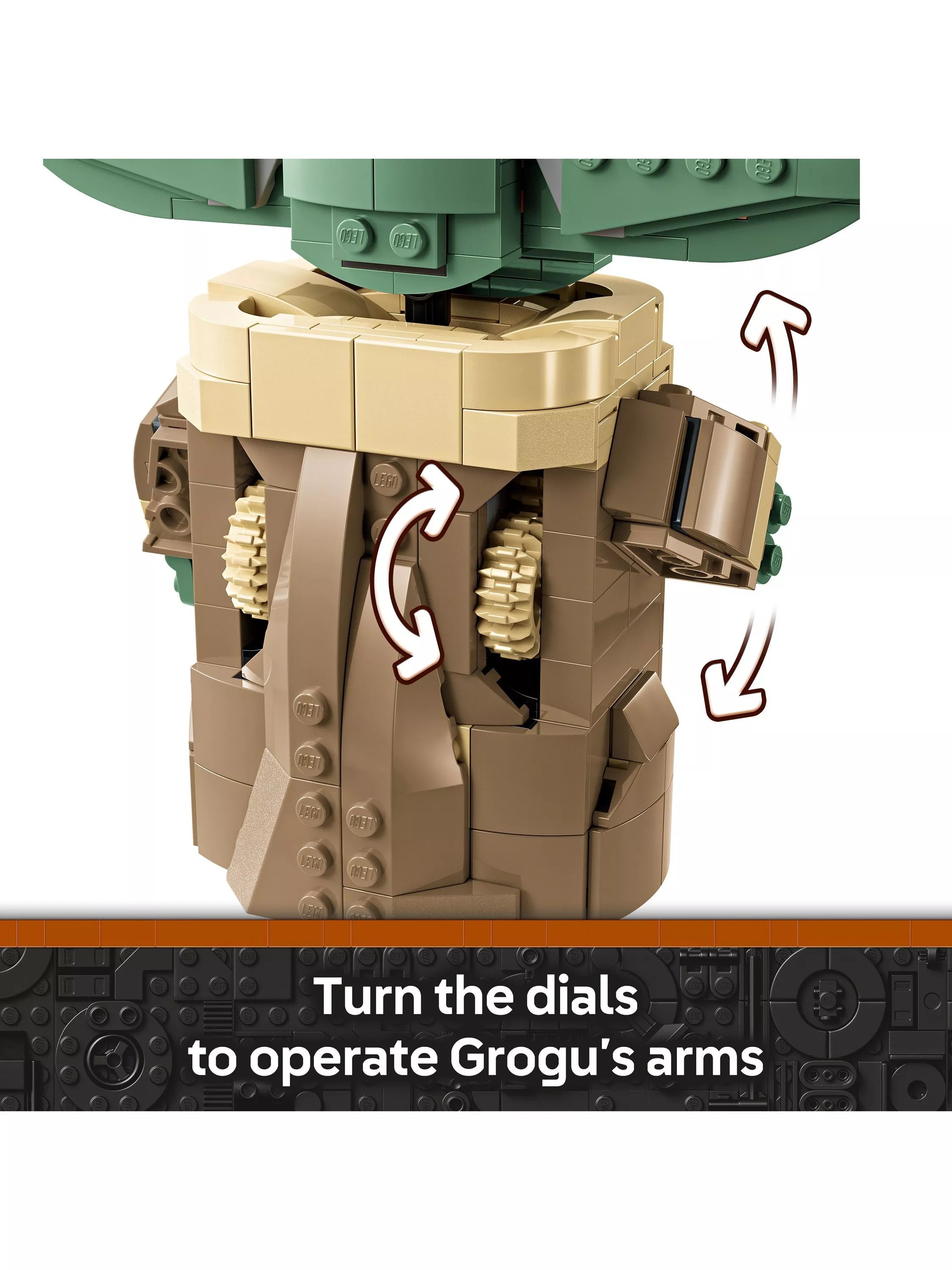 LEGO Star Wars Grogu with hover pram building toy - British product