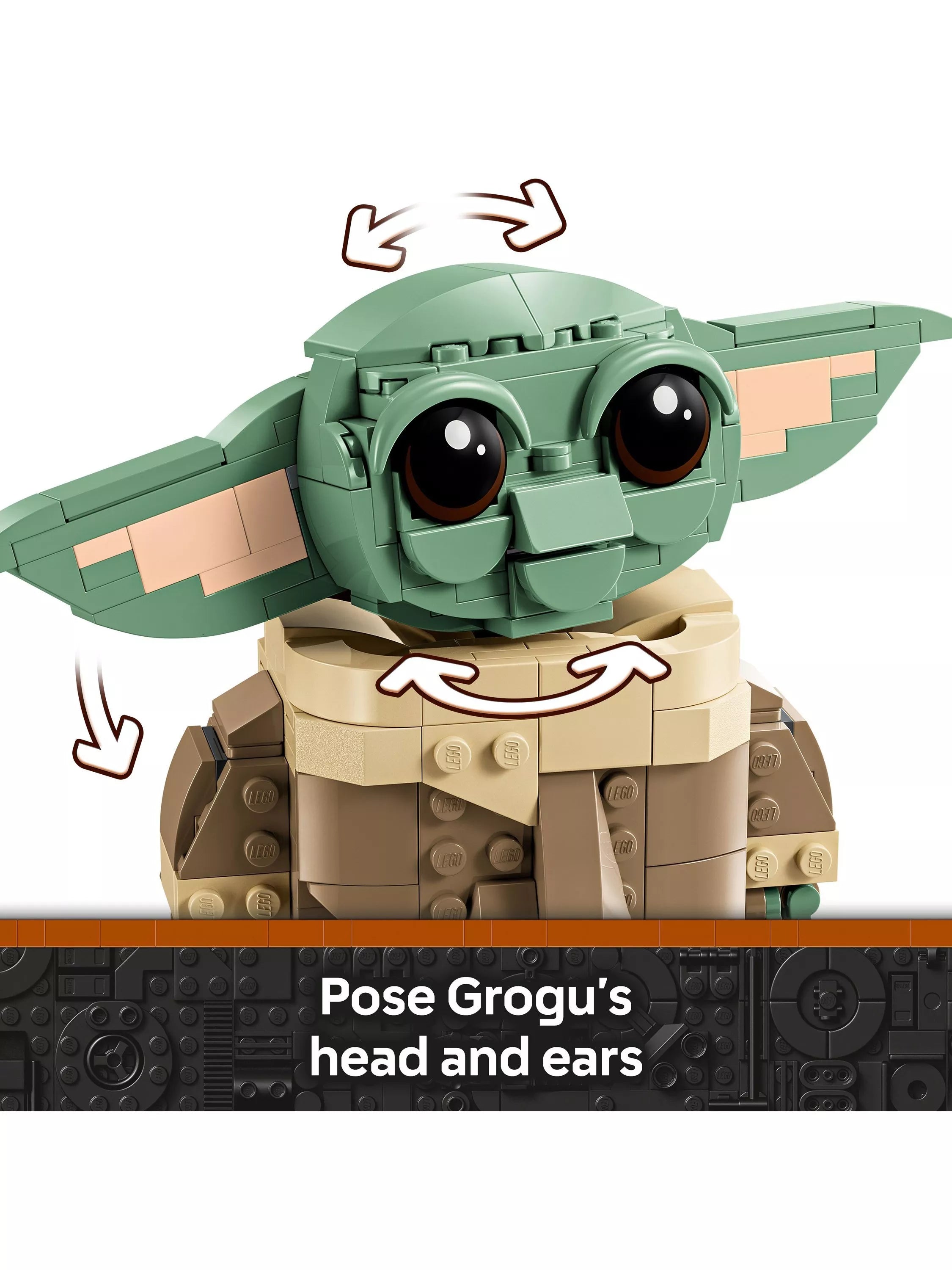 LEGO Star Wars Grogu with hover pram building toy - British product