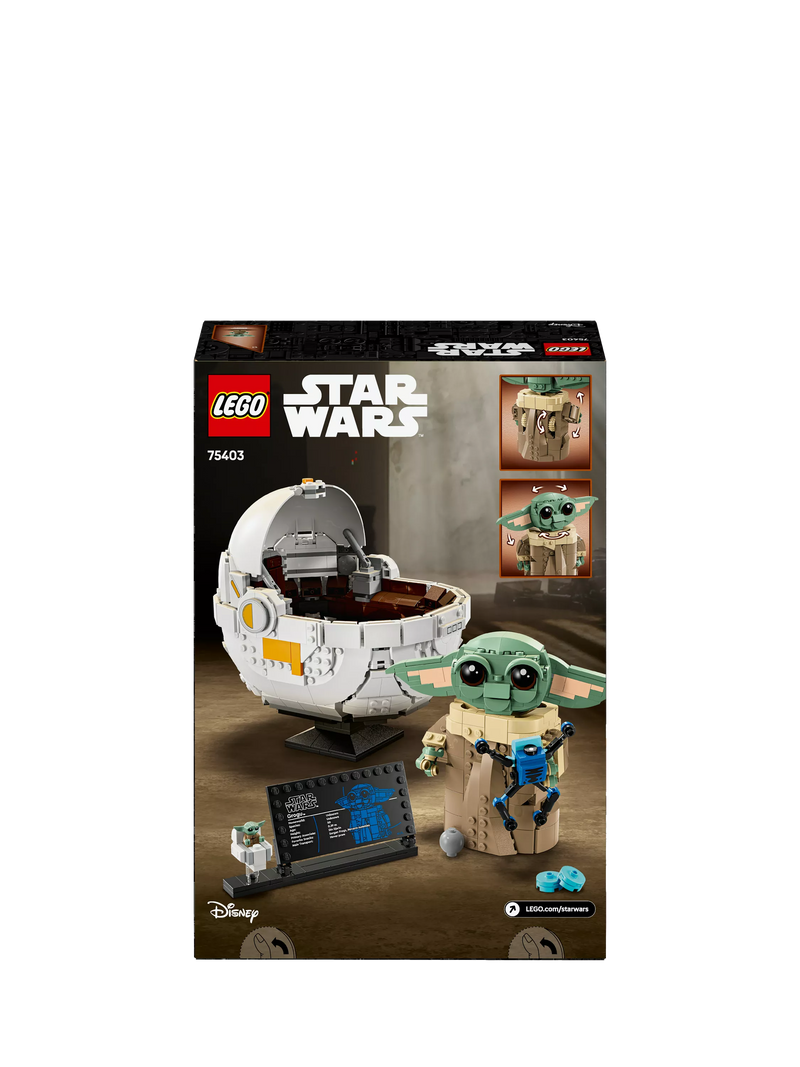LEGO Star Wars Grogu with hover pram building toy - British product
