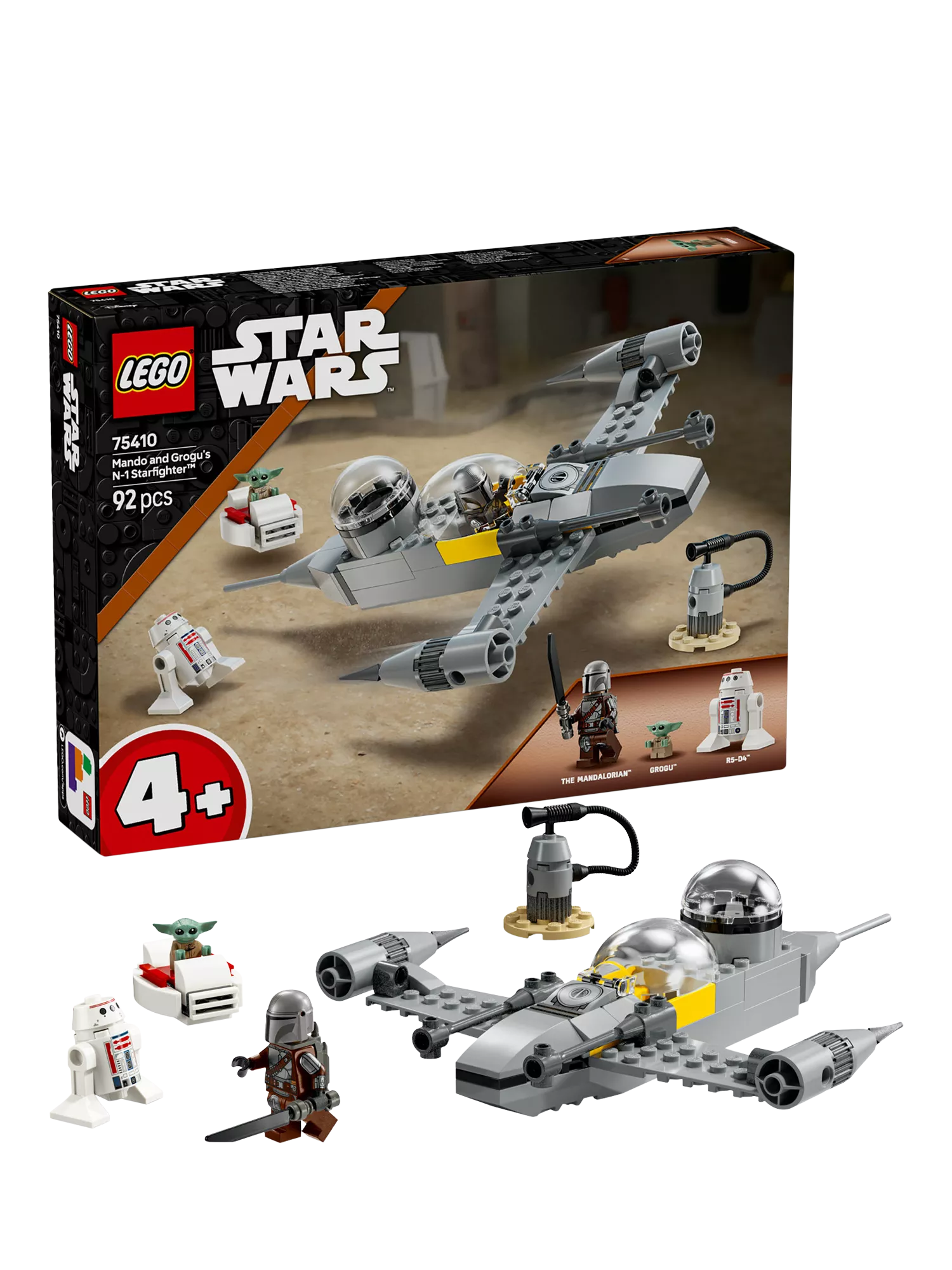LEGO Star Wars Mando and Grogu’s N-1 Starfighter Set 75410
