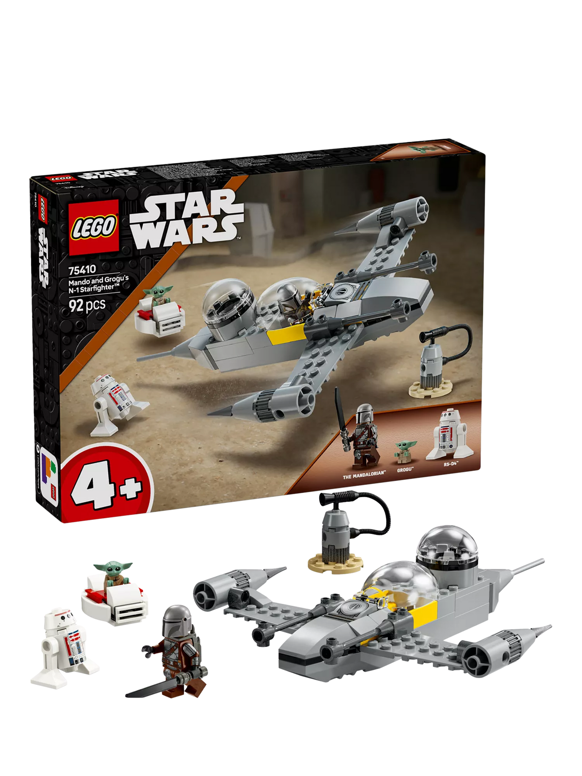 LEGO Star Wars Mando and Grogu’s N-1 Starfighter Set 75410