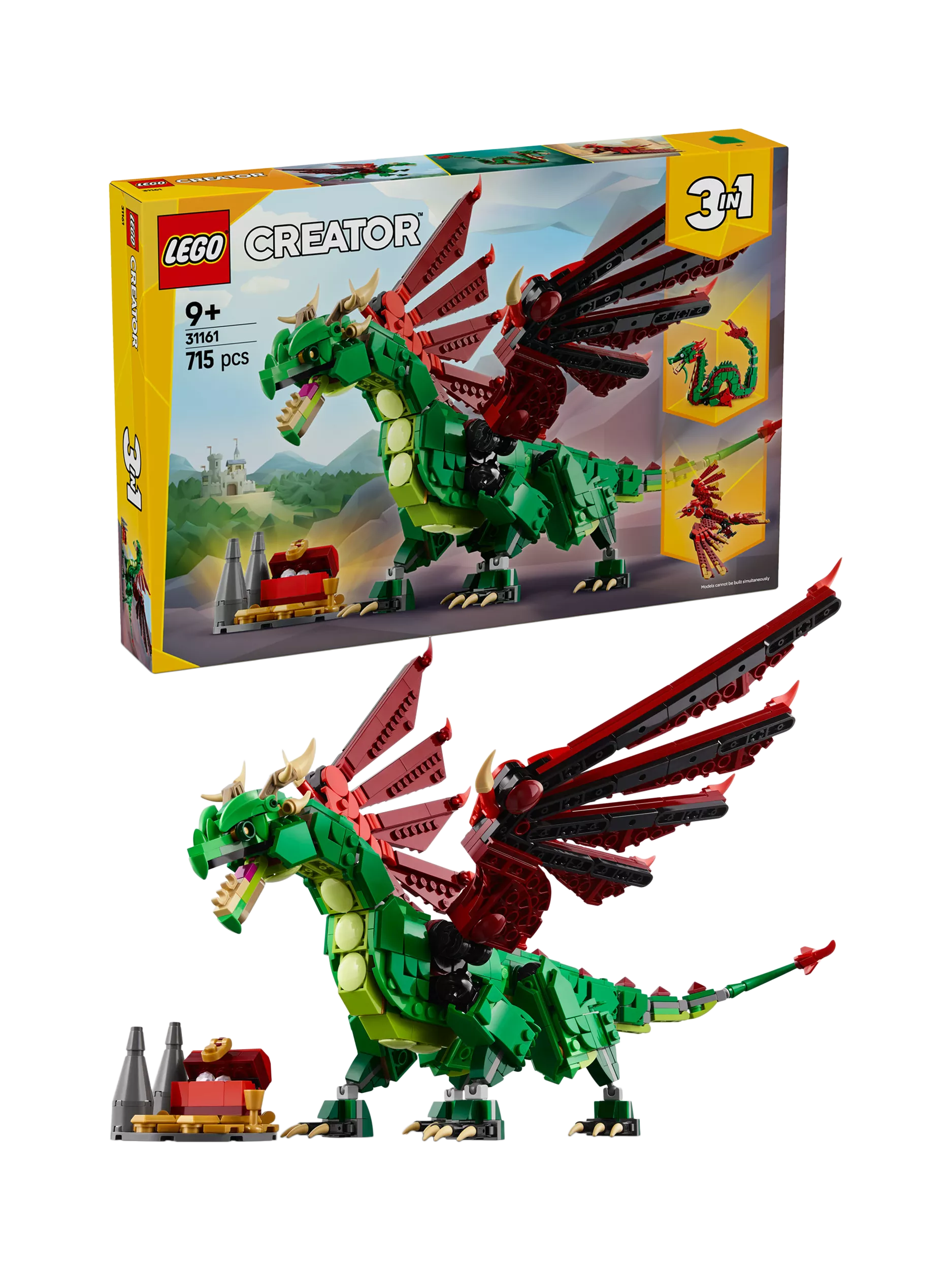 LEGO Medieval Dragon building toy set, UK version