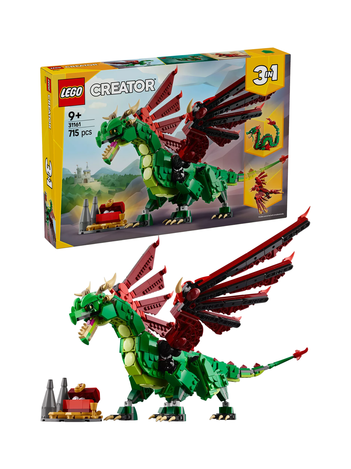 LEGO Medieval Dragon building toy set, UK version