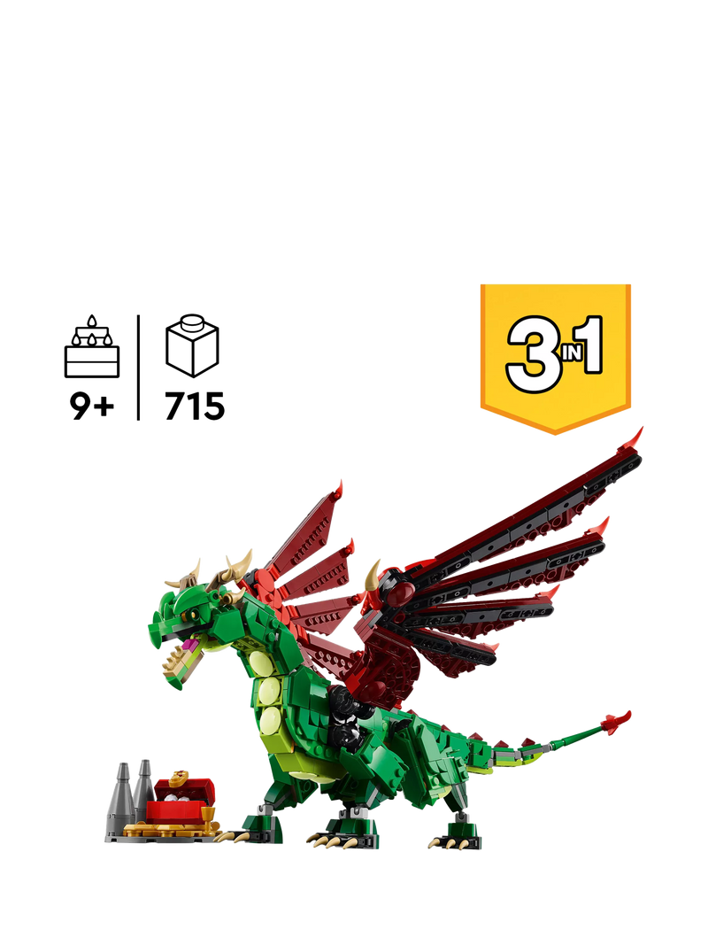 LEGO Medieval Dragon building toy set, UK version