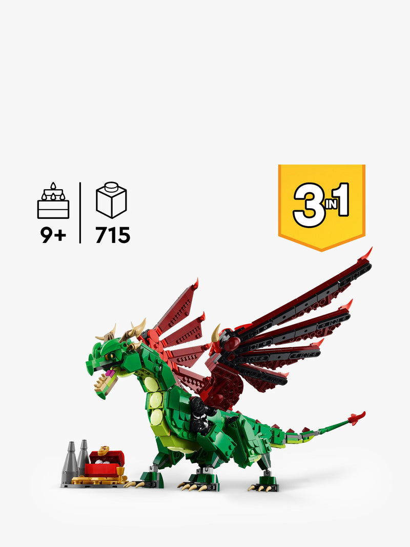 LEGO Medieval Dragon building toy set, UK version