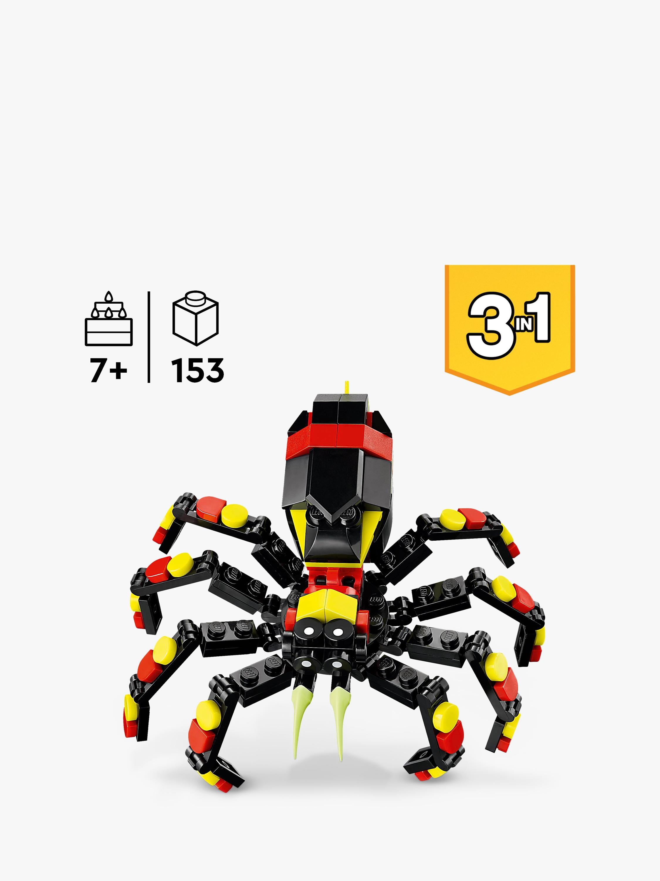Lego Creator 3in1 Wild Animals Surprising Spider building set, UK version