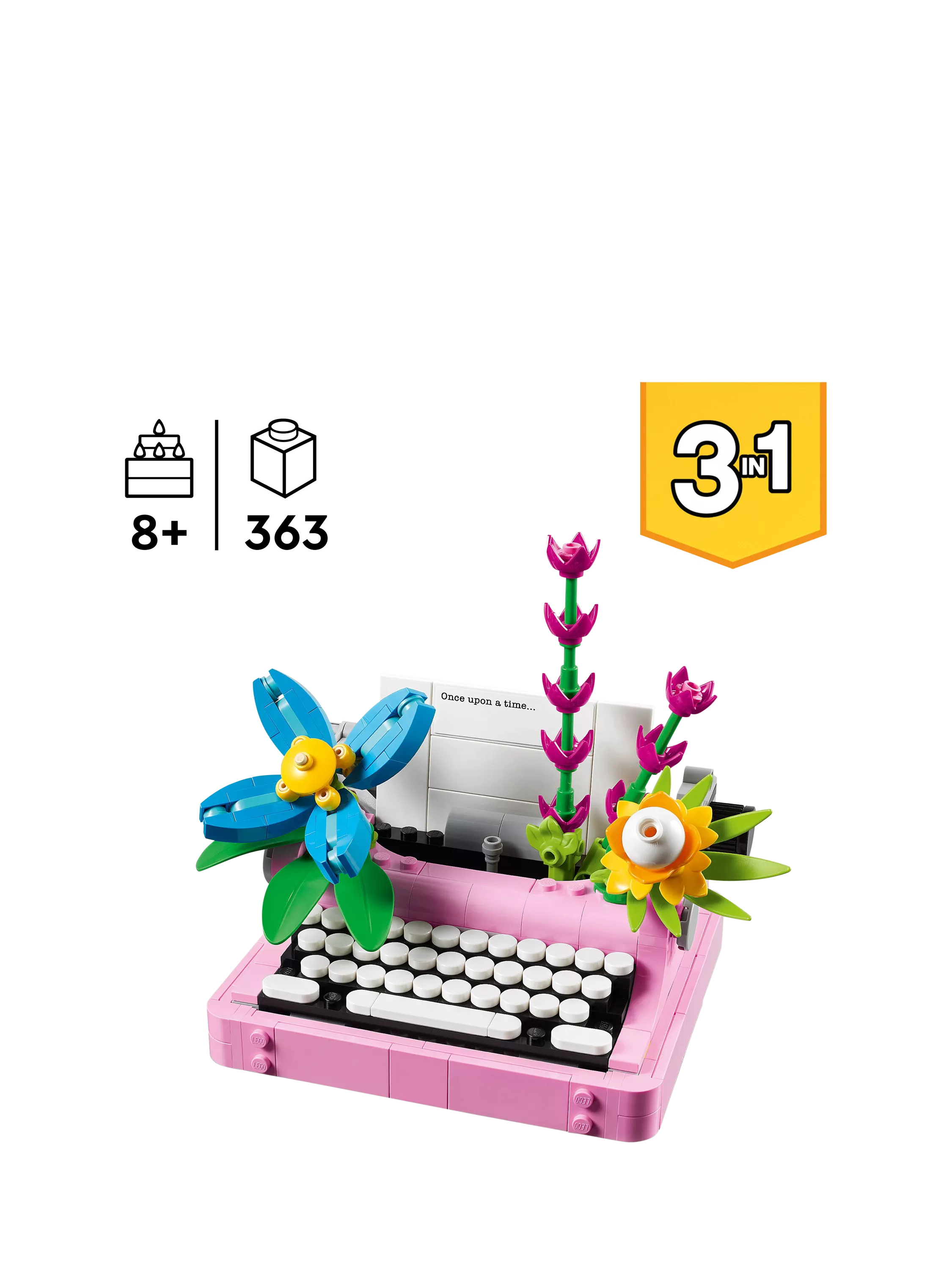 LEGO Creator Typewriter with Flowers construction set 363 pieces (British brand)