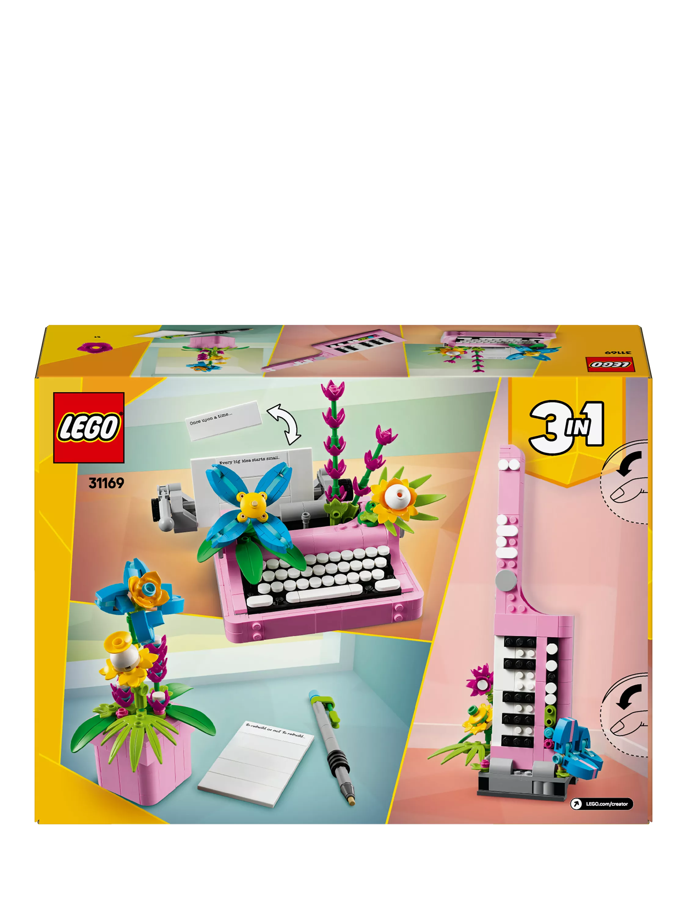 LEGO Creator Typewriter with Flowers construction set 363 pieces (British brand)