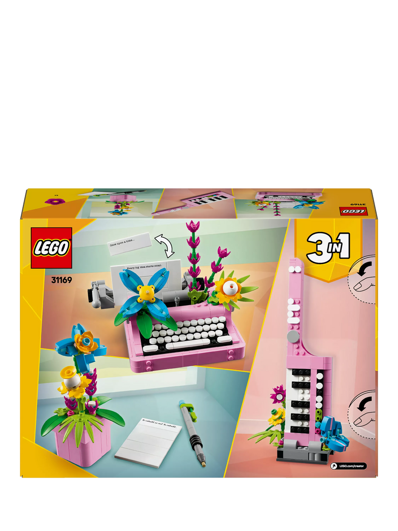 LEGO Creator Typewriter with Flowers construction set 363 pieces (British brand)