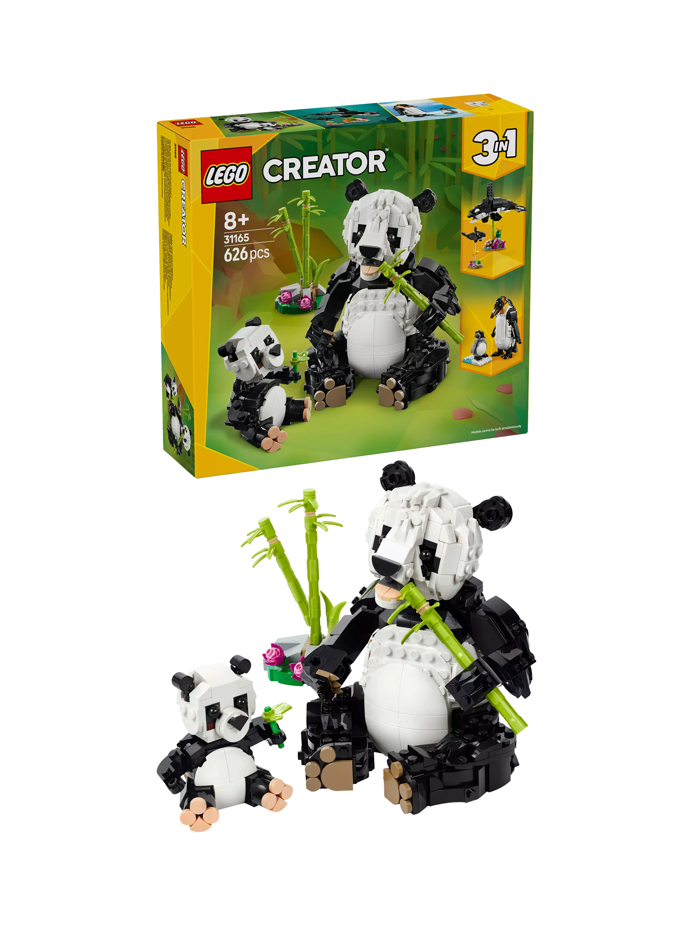 LEGO Creator 3in1 Wild Animals: Panda Family Toy Set 31165
