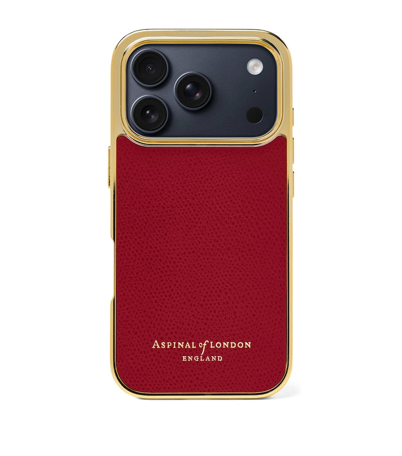 Aspinal of London leather iPhone 17 Pro case, UK version