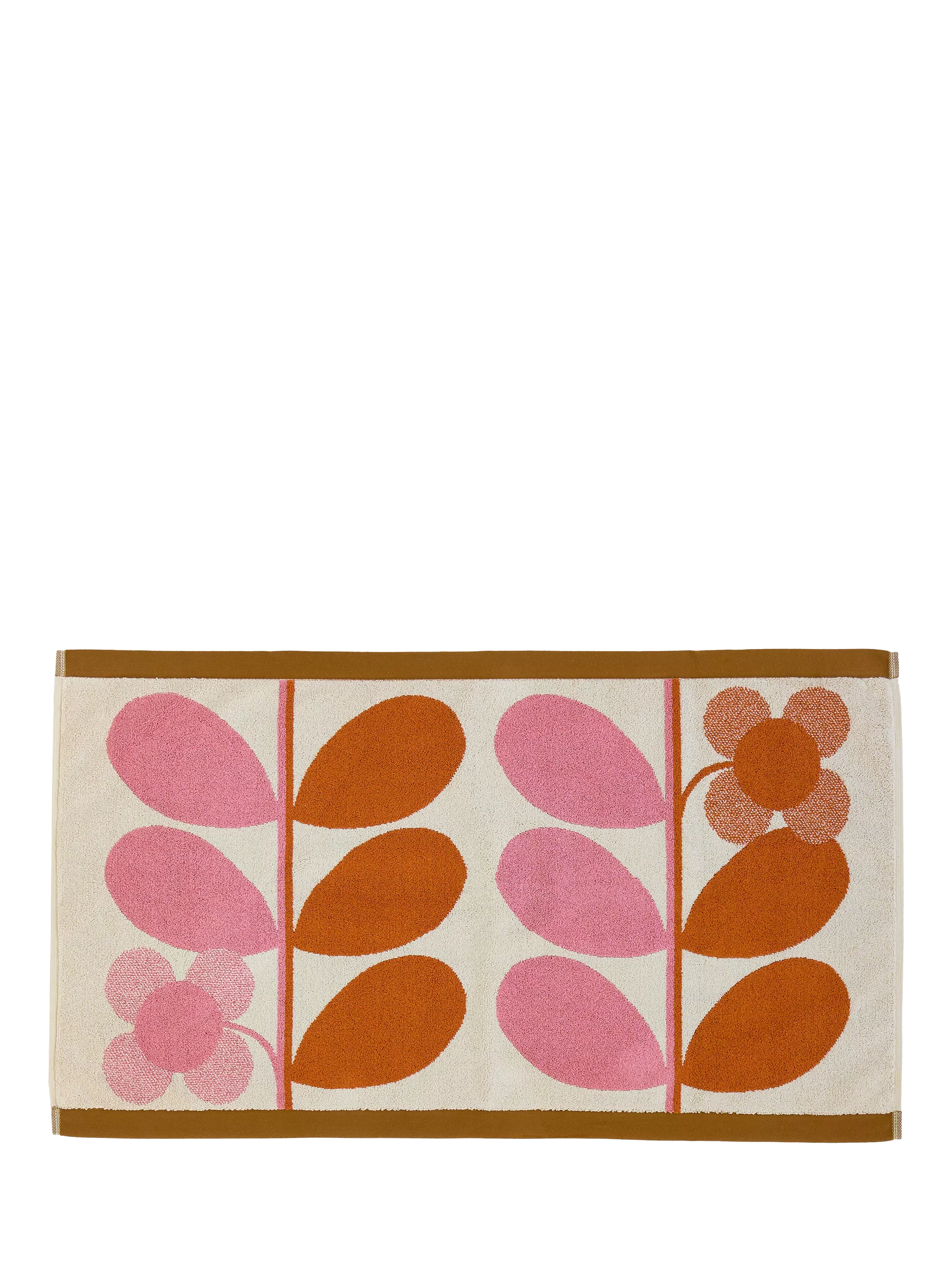 Orla Kiely stem bloom bath mat blush, imported from the UK