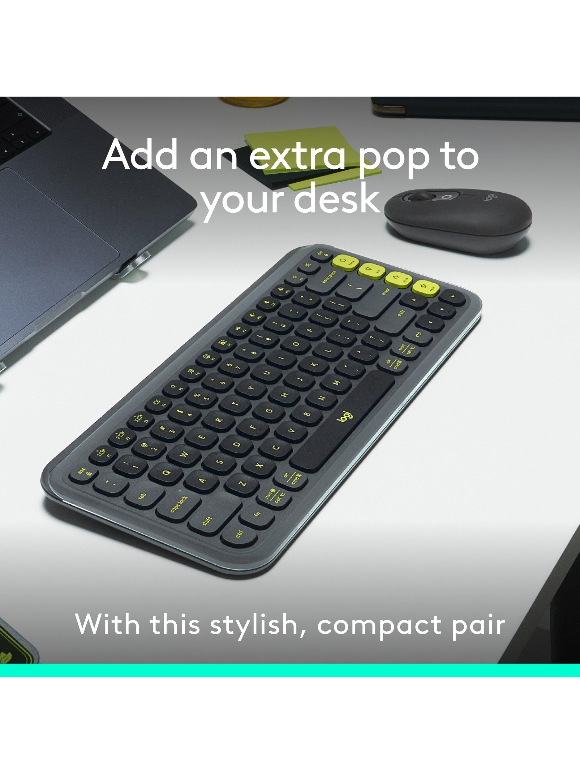 Logitech POP Icon Combo Tastatur Maus Graphit - Britisches Produkt