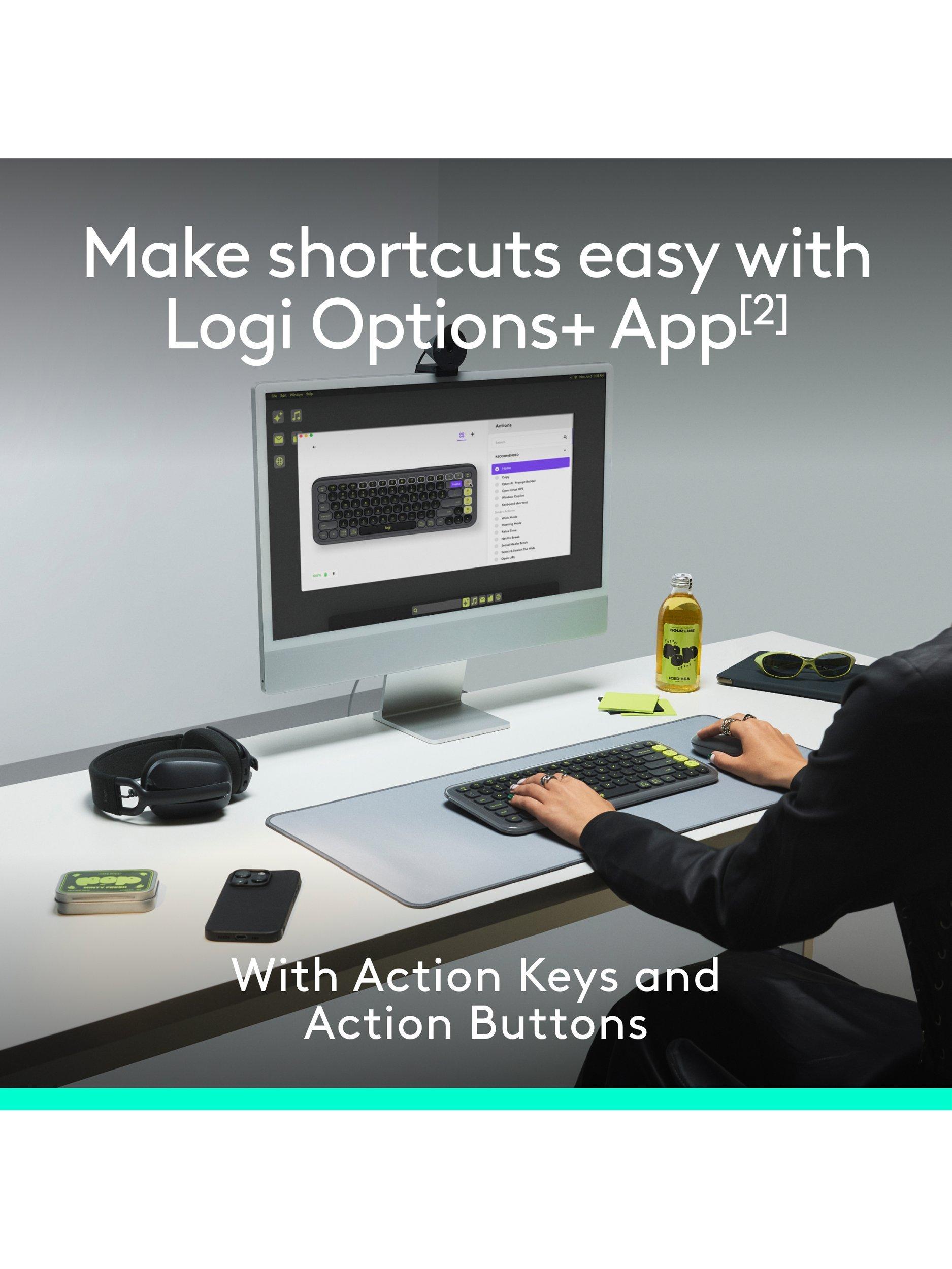 Logitech POP Icon Combo Tastatur Maus Graphit - Britisches Produkt