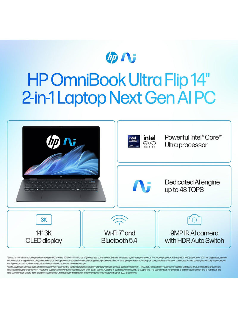 HP OmniBook Ultra Flip laptop 14-inch, UK version