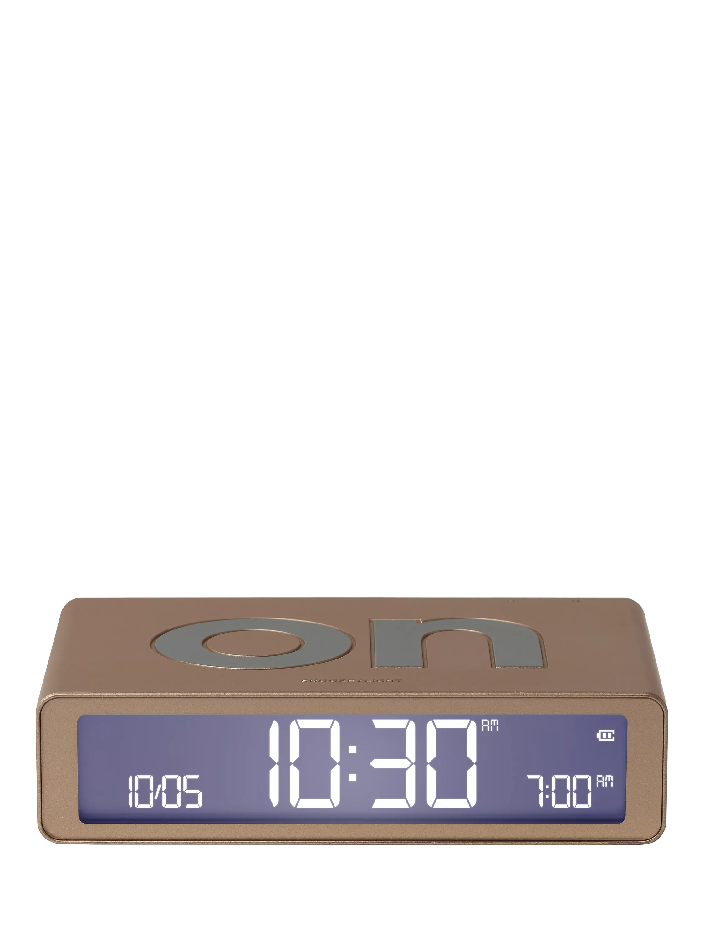 Lexon Flip Classic alarm clock brushed gold, UK version