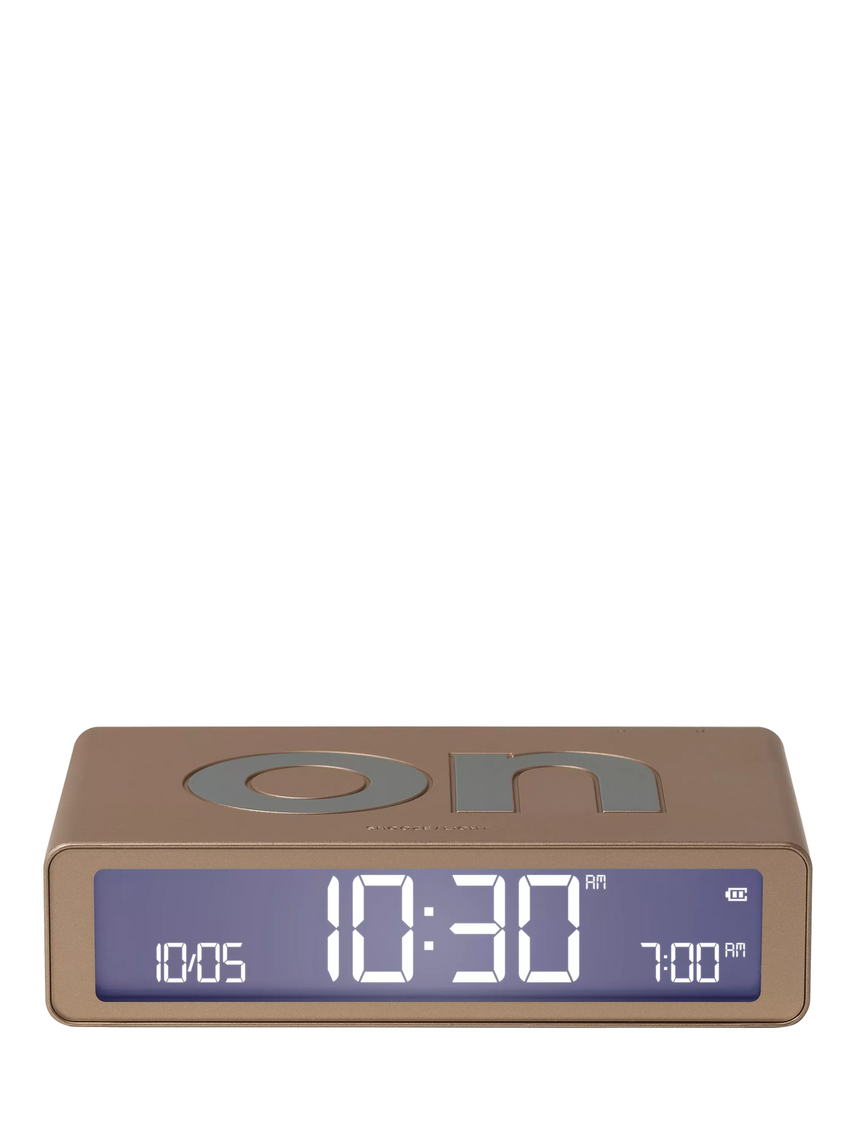 Lexon Flip Classic alarm clock brushed gold, UK version