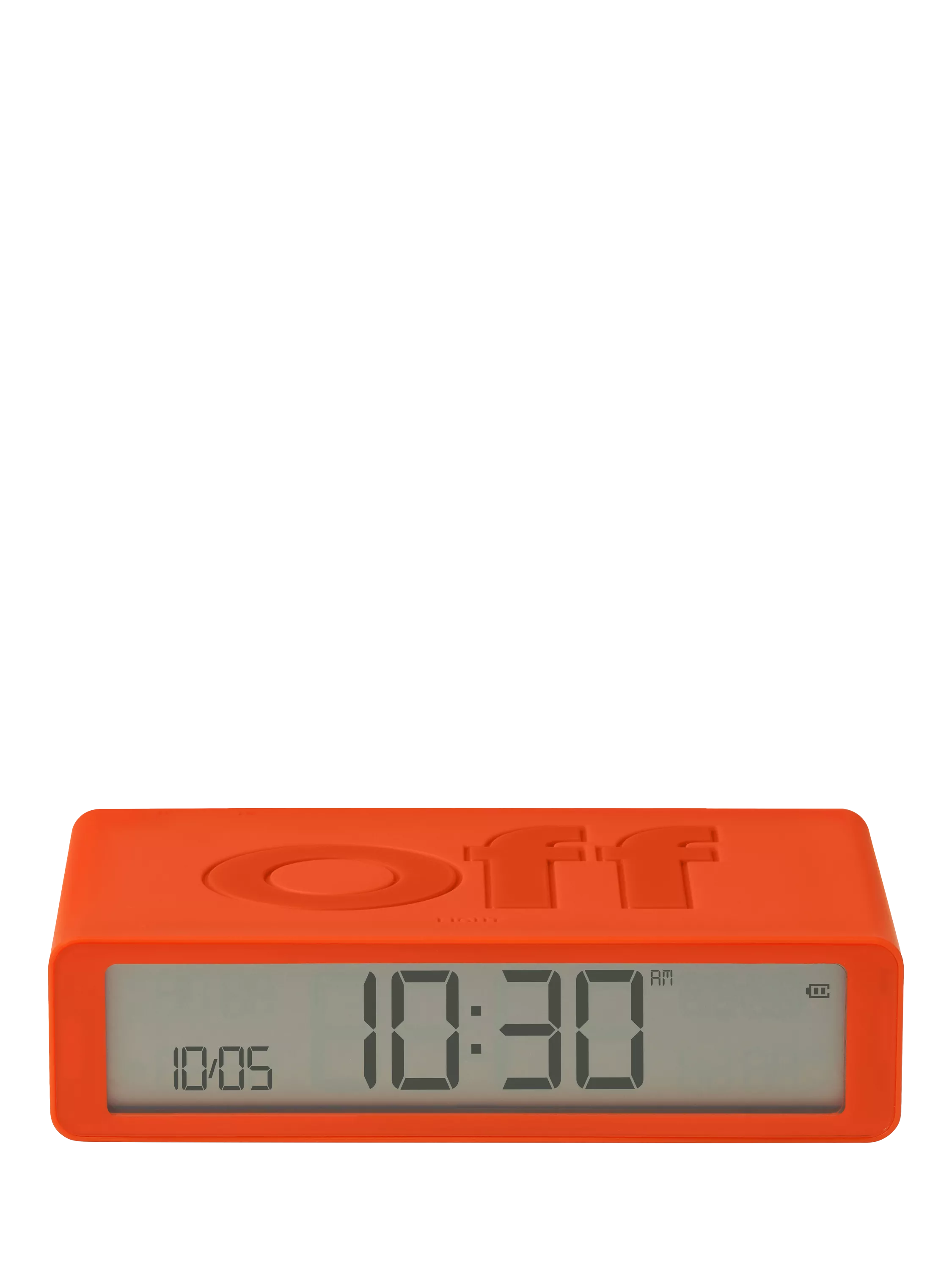 Lexon digital alarm clock orange - British product