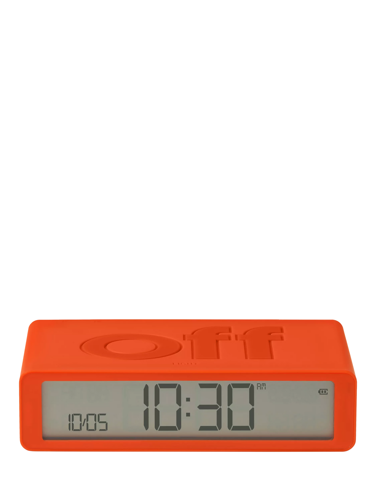 Lexon digital alarm clock orange - British product