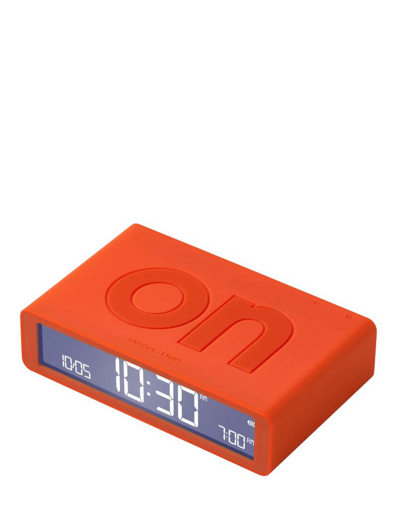 Lexon digital alarm clock orange - British product