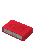 Lexon Flip Classic alarm clock red LCD display (British brand)