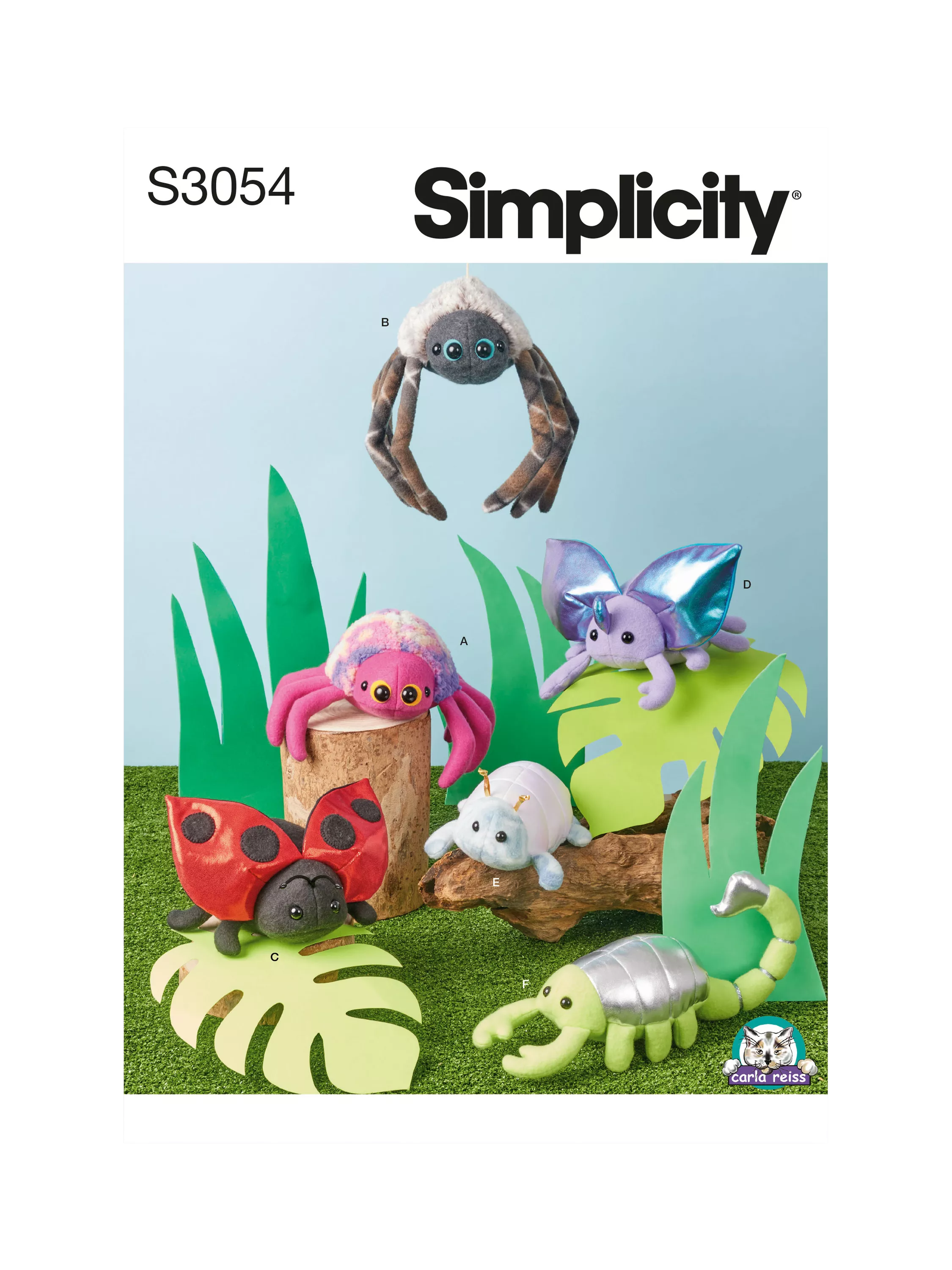 Simplicity Fun Bugs sewing pattern S3054 - British product